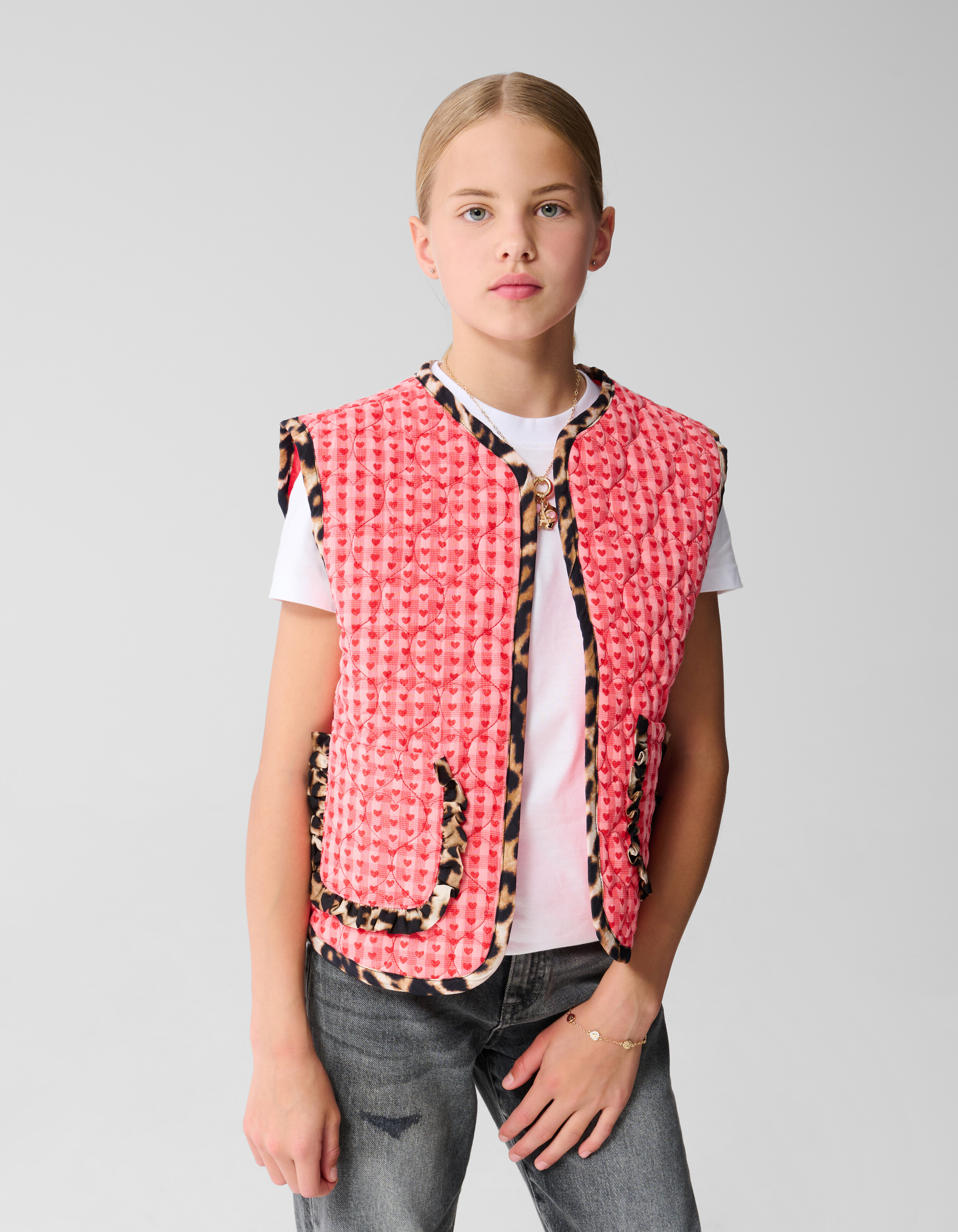 Gesteppte Herz-Weste Rosa SHOEBY GIRLS
