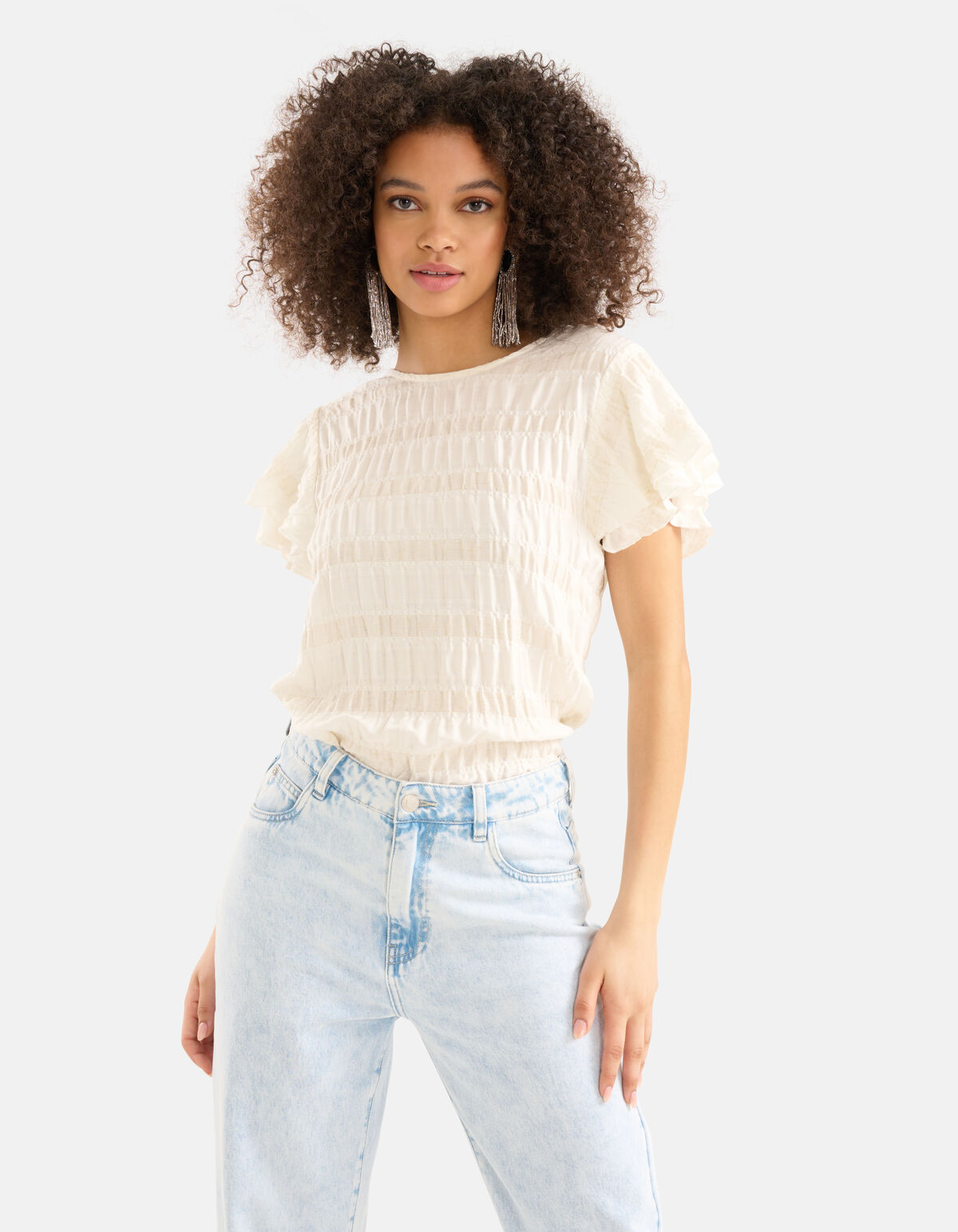 Sand Rüschen Top SHOEBY WOMEN