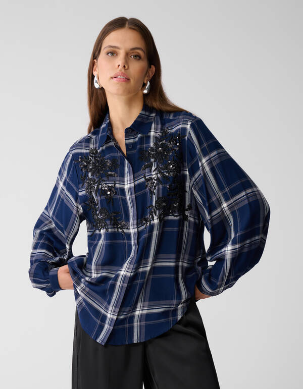 Diamond Beads Bluse Dunkelblau von Mieke SHOEBY WOMEN