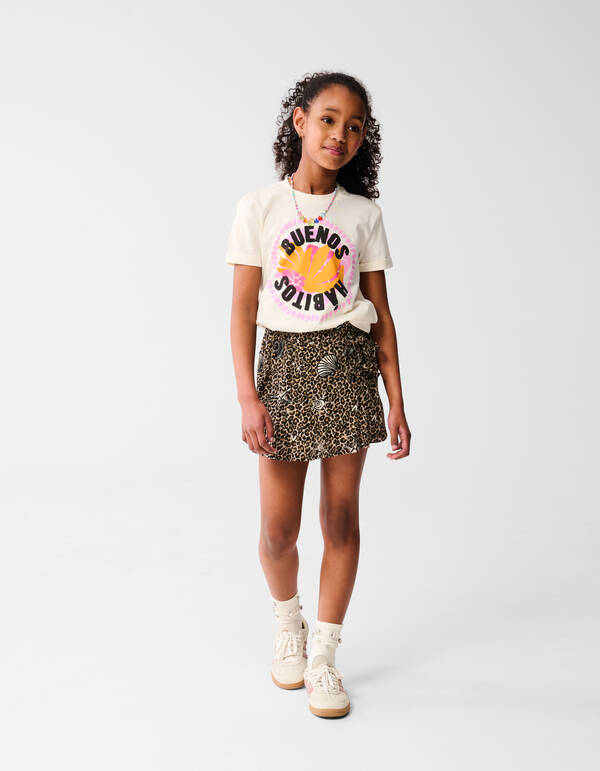 Bedruckter Leoparden-Skort Braun SHOEBY GIRLS