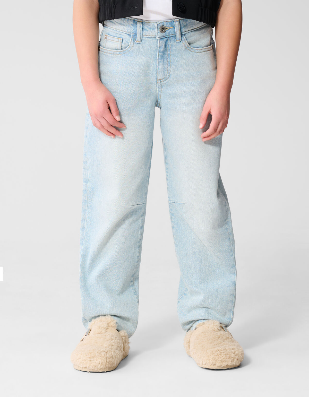 Barrel Fit Jeans Gebleicht SHOEBY GIRLS