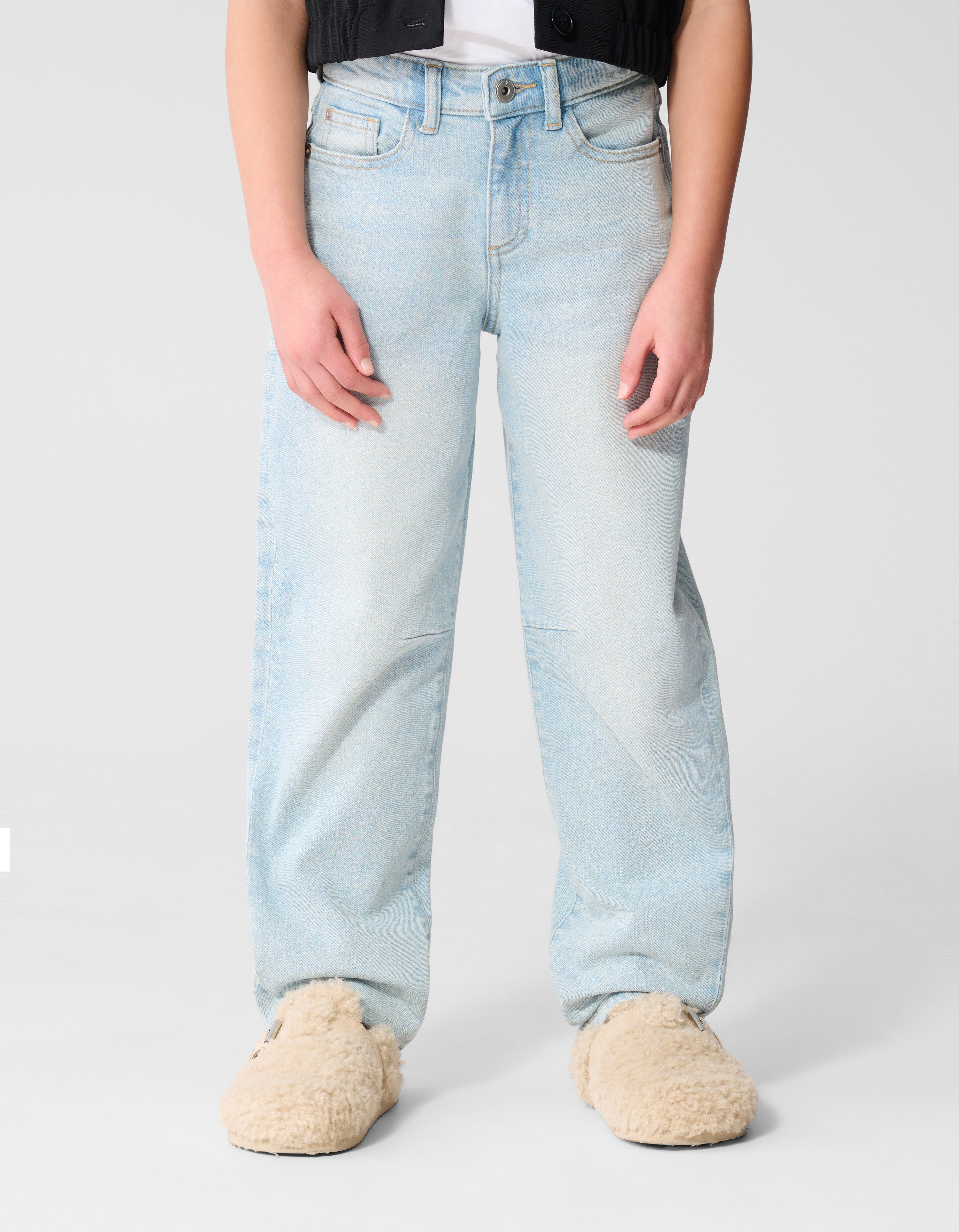 Barrel Fit Jeans Gebleicht SHOEBY GIRLS