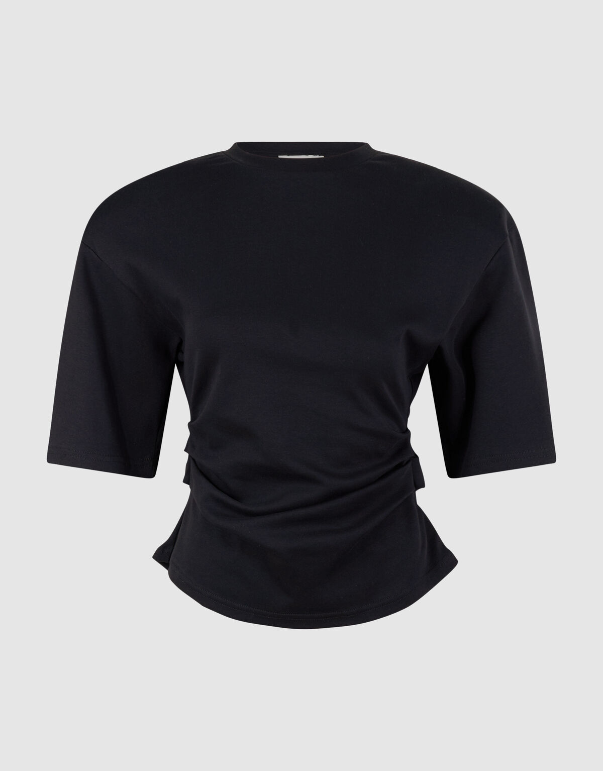 Schwarzes T-Shirt mit Taillenbund SHOEBY WOMEN