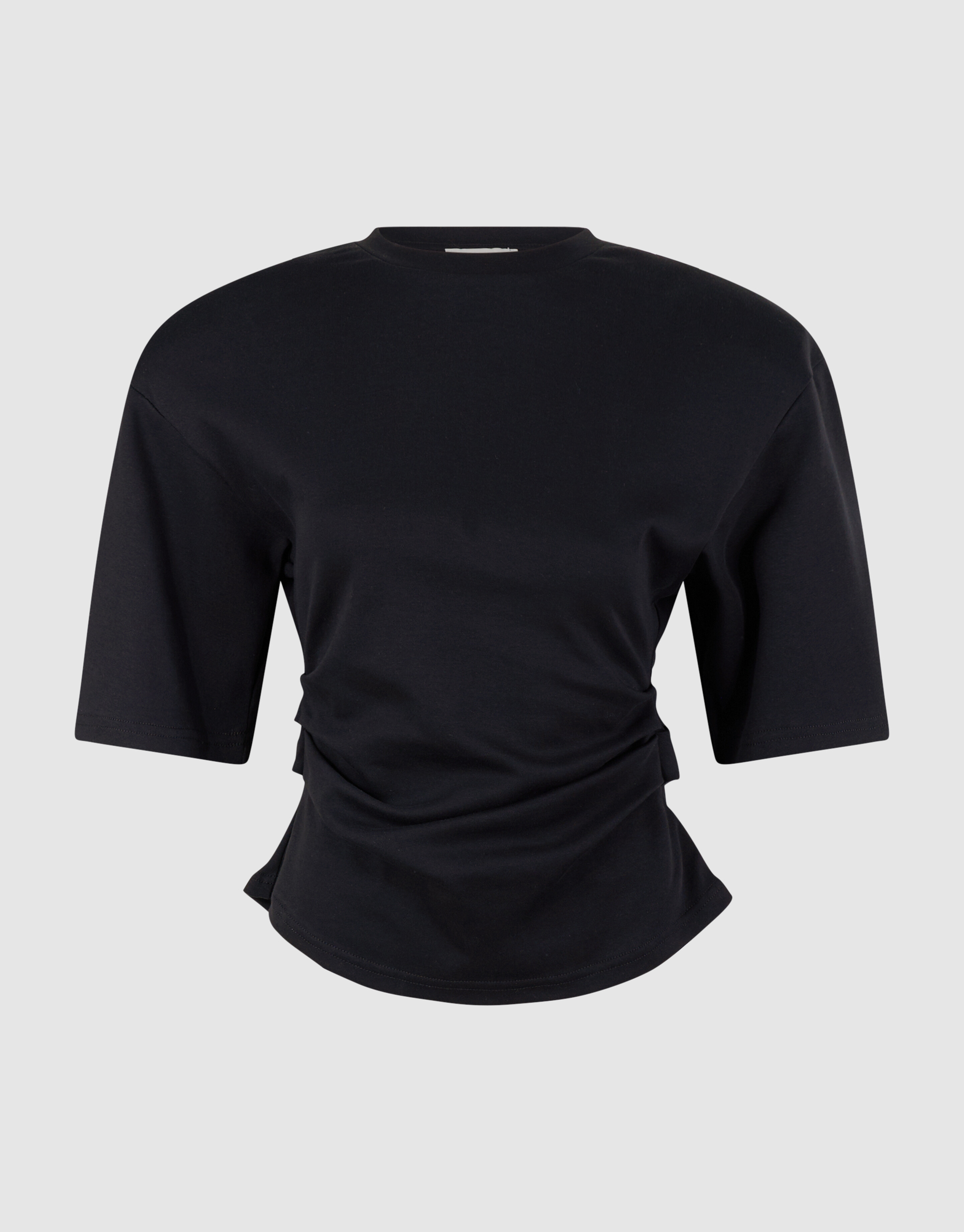 Schwarzes T-Shirt mit Taillenbund SHOEBY WOMEN