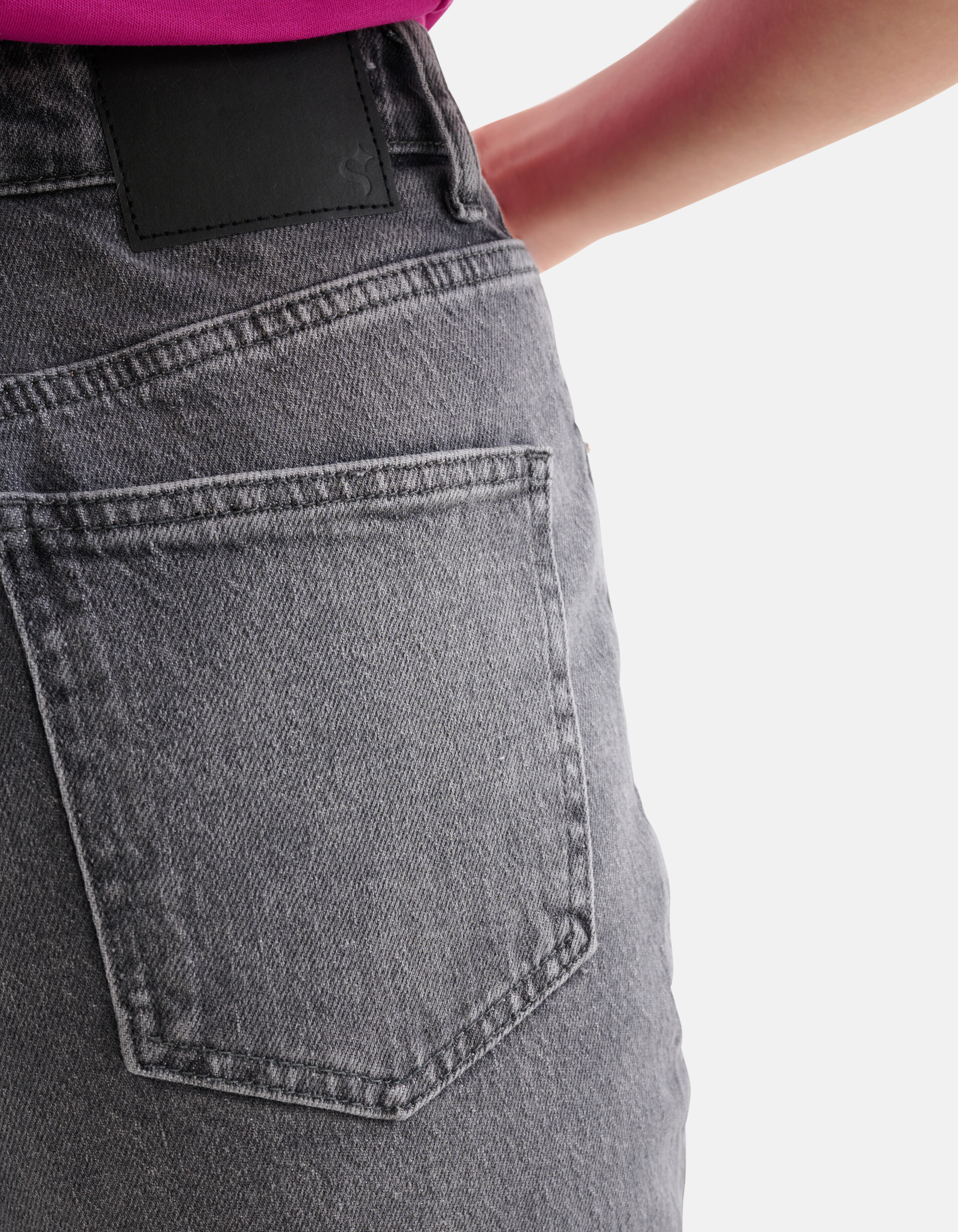 Straight Denim Jeans Grau SHOEBY WOMEN