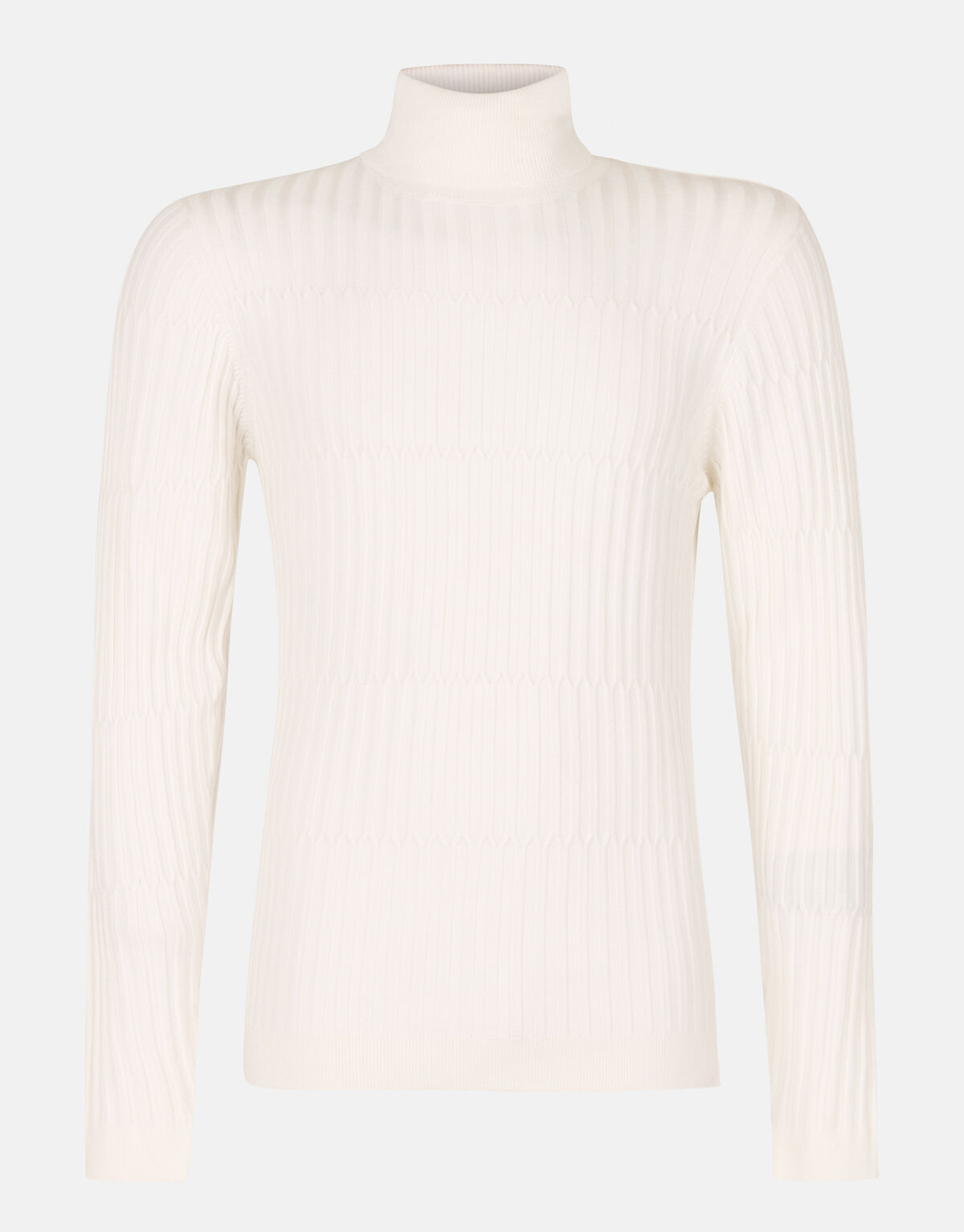 Gestreifter Rollkragenpullover Weiß SHOEBY MEN