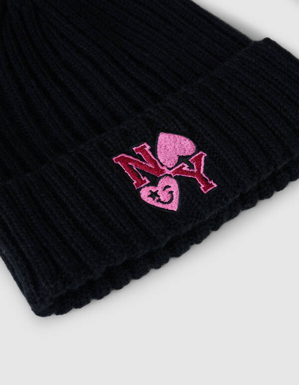 New York Heart Mütze Schwarz SHOEBY ACCESSOIRES