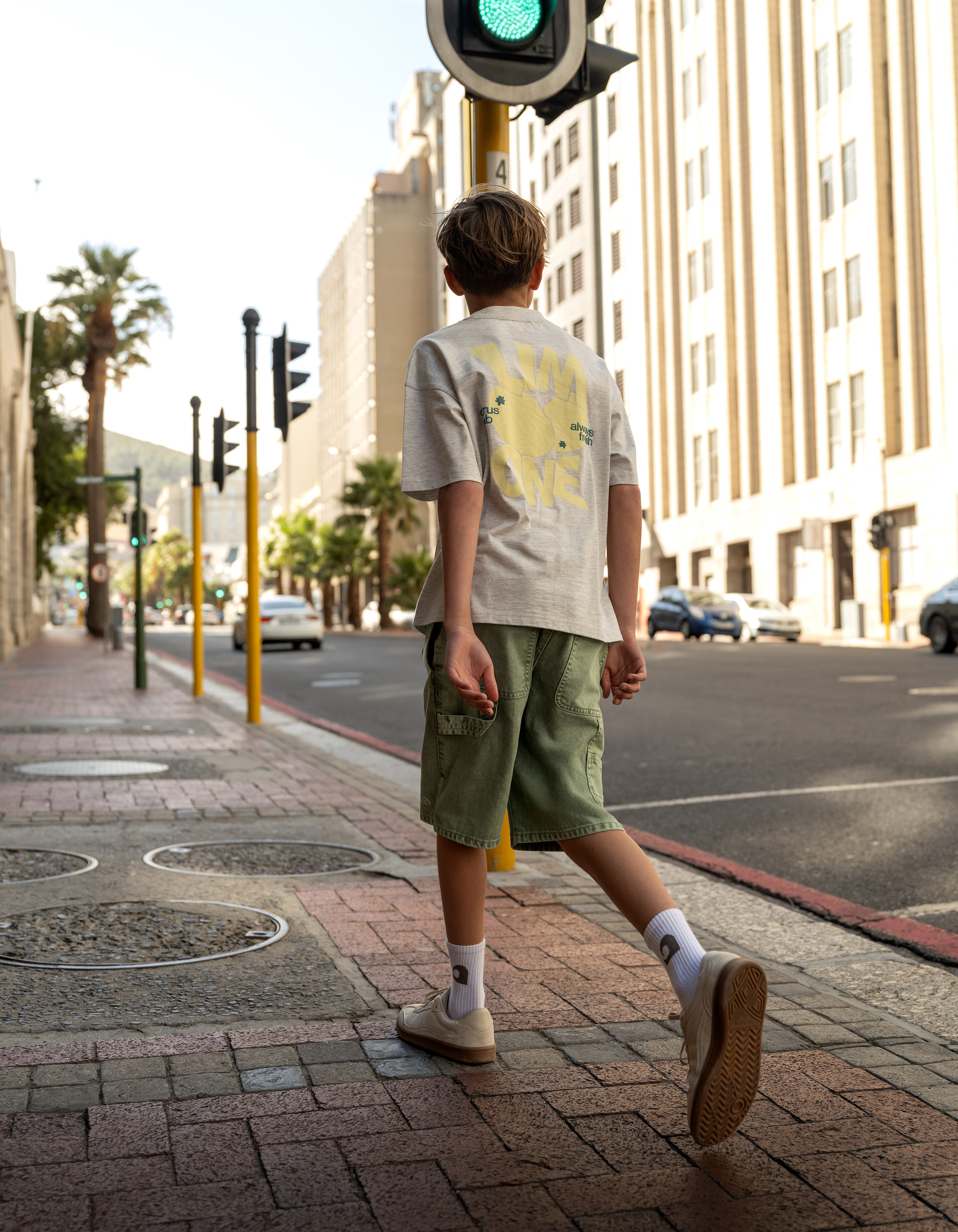 Citrus Artwork T-Shirt Hellgrau SHOEBY BOYS