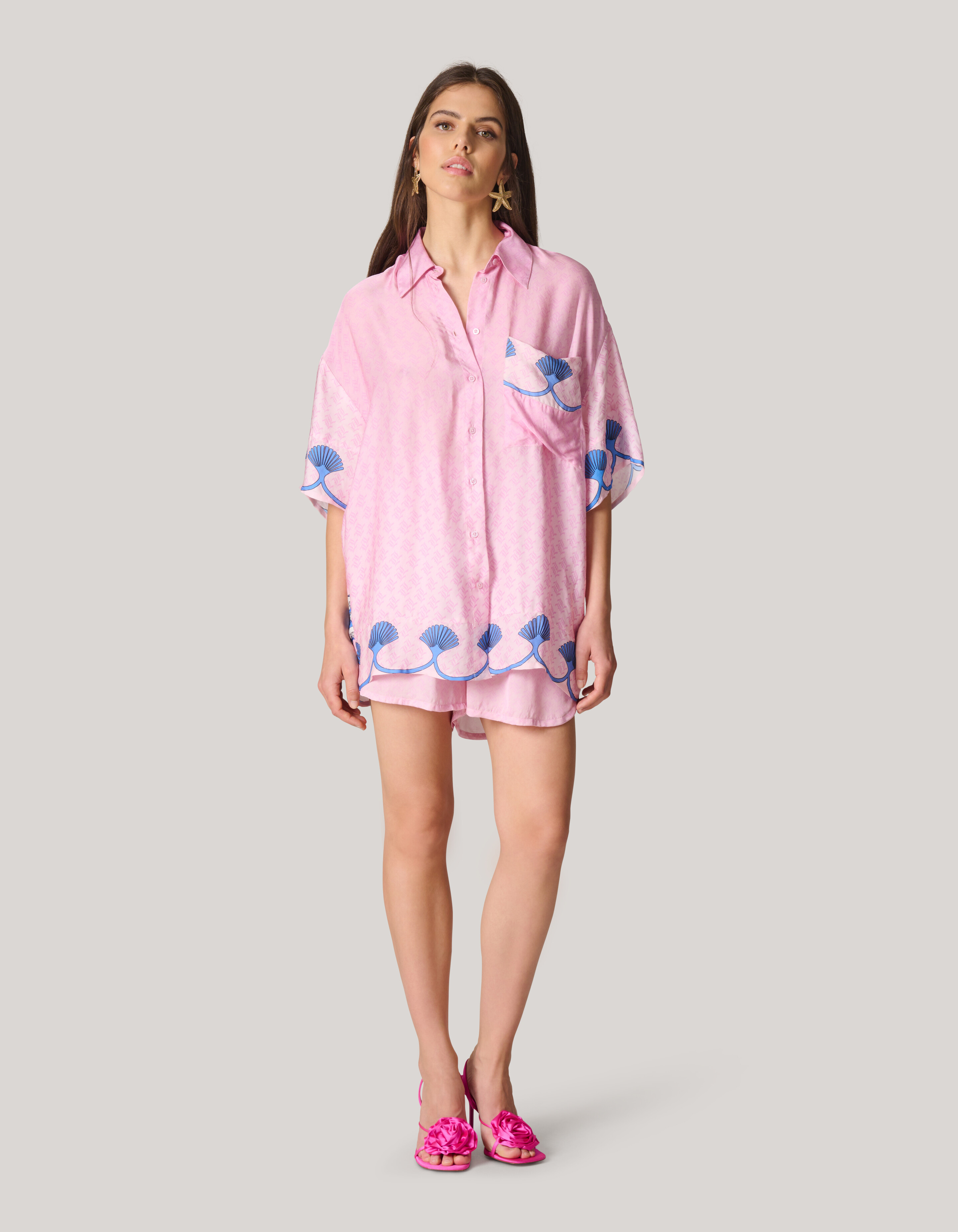 Bedruckte Bluse Light Pink SHOEBY WOMEN