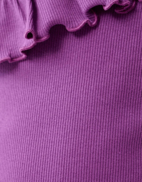 Ein-Schulter-Rüschen-Top Lila SHOEBY GIRLS