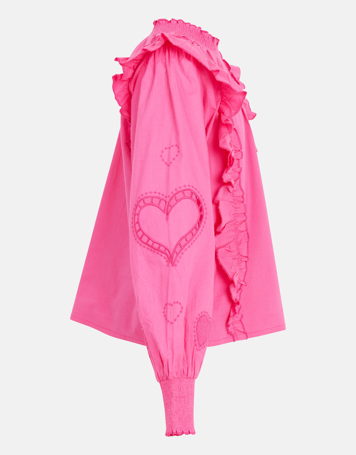 Popeline-Stickerei Bluse Rosa SHOEBY GIRLS
