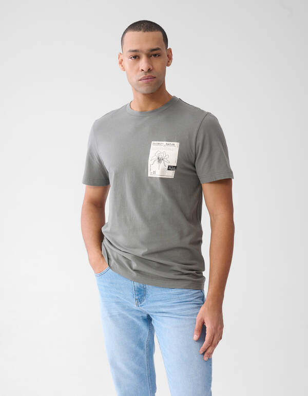 Artwork T-shirt Dunkelgr&uuml;n SHOEBY MEN