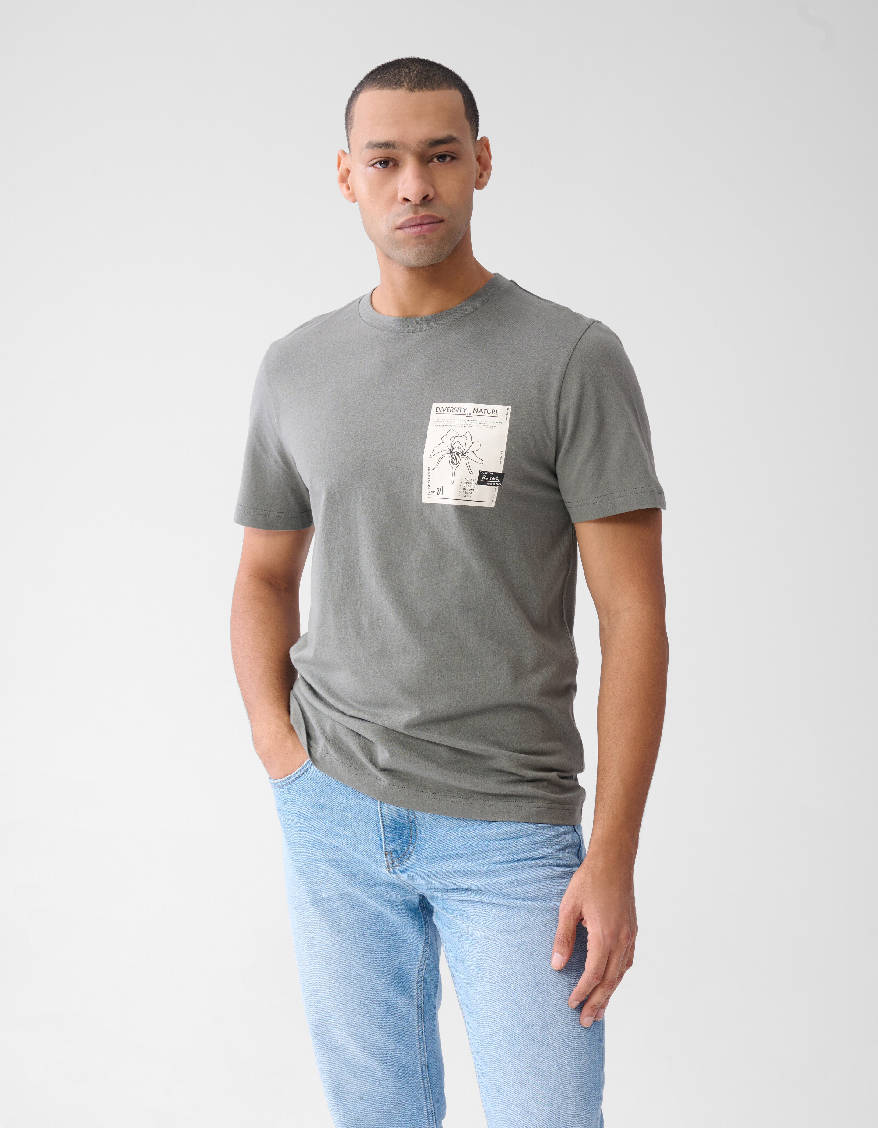 Artwork T-shirt Dunkelgrün SHOEBY MEN