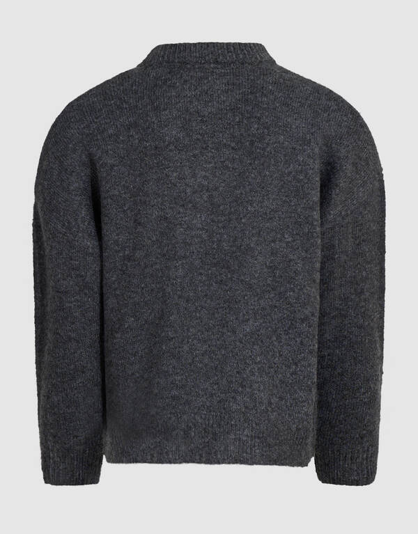 Smiley Strickpullover Dunkelgrau SHOEBY BOYS