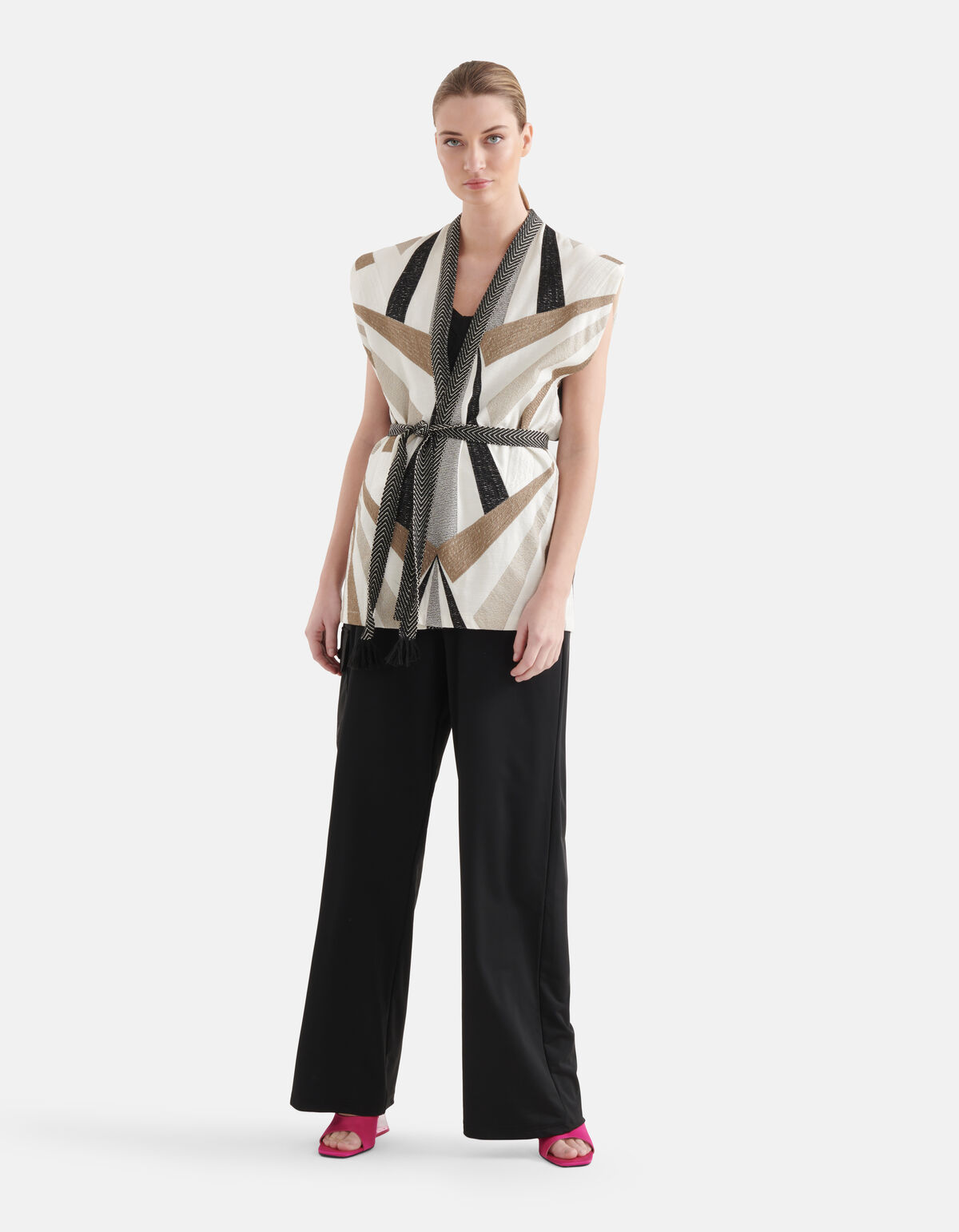 Grafik Ärmelloses Gilet Off White By Mieke SHOEBY WOMEN