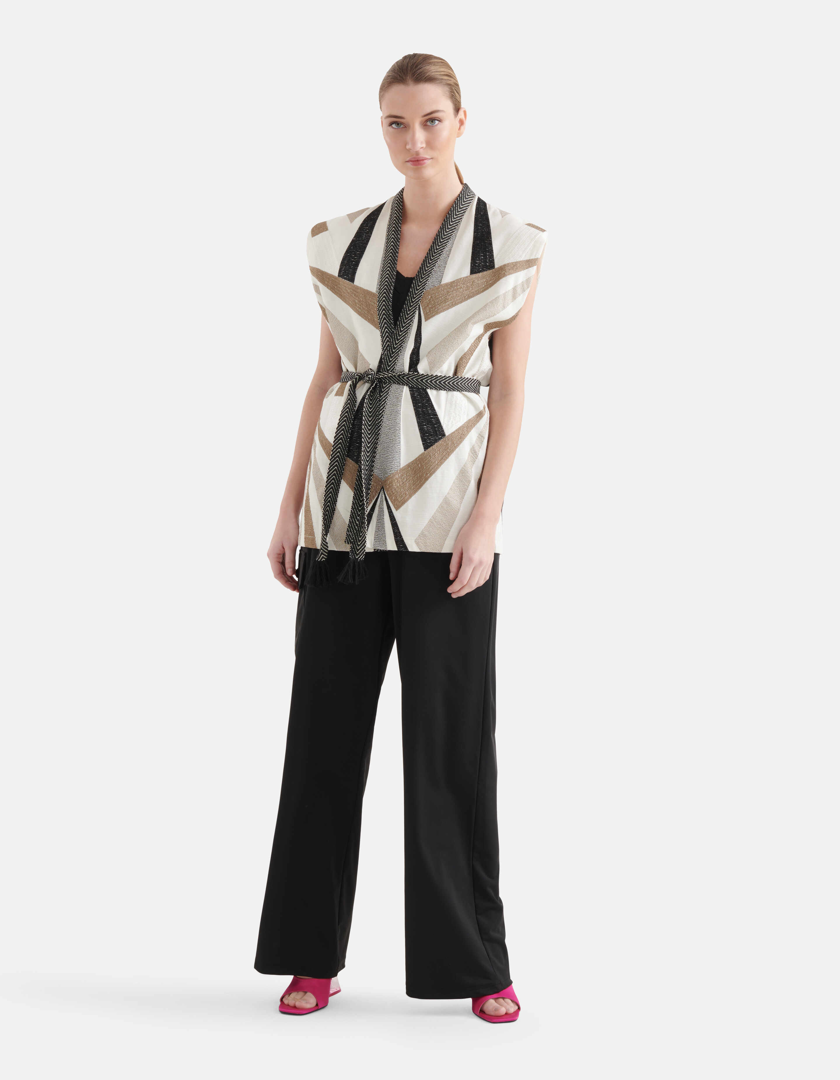 Grafik Ärmelloses Gilet Off White By Mieke SHOEBY WOMEN