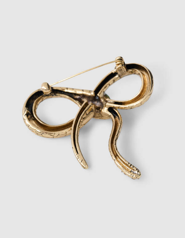 Schlange Schleife Brosche Gold SHOEBY ACCESSOIRES