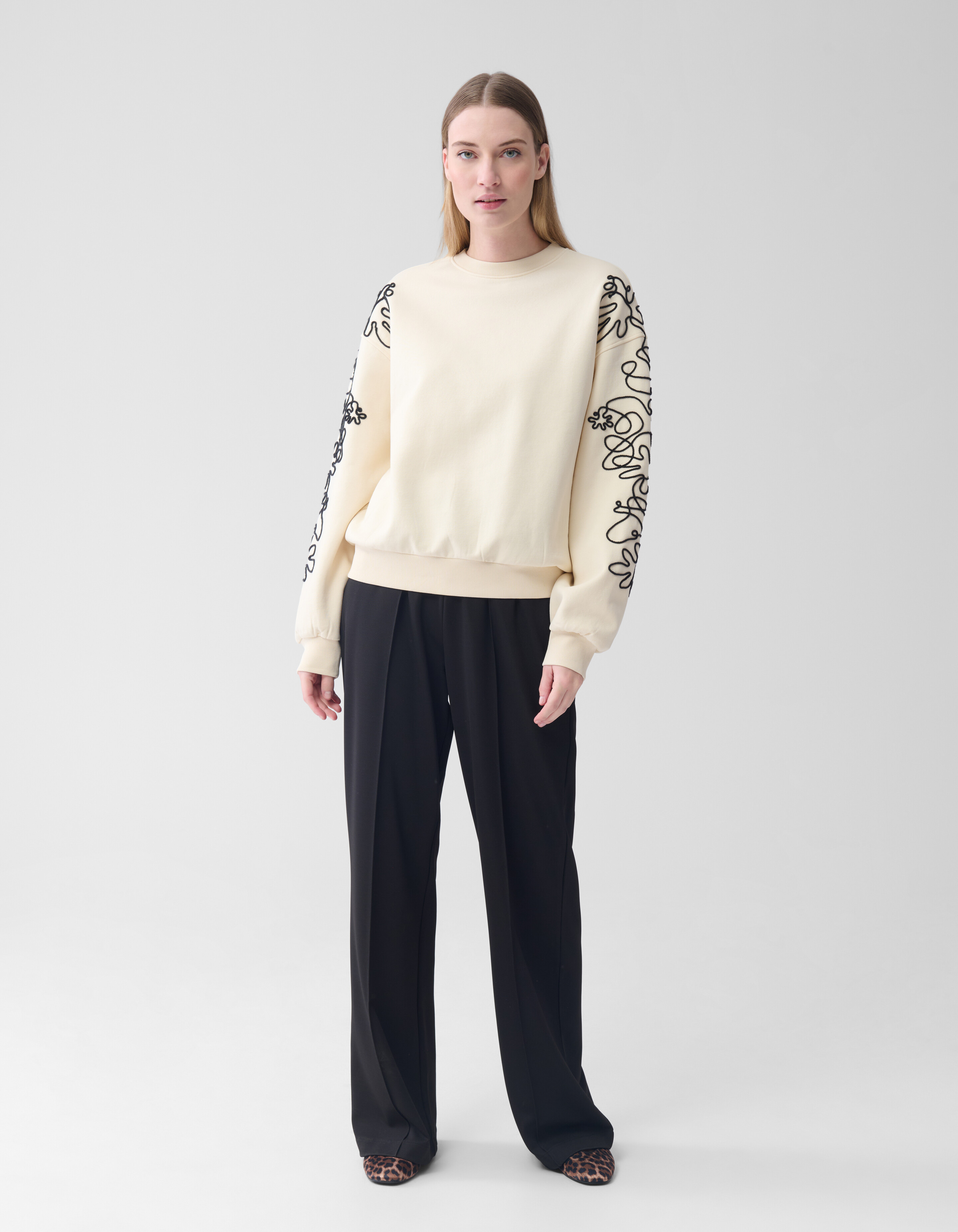 Stickerei Kunstwerk Pullover Off White SHOEBY WOMEN