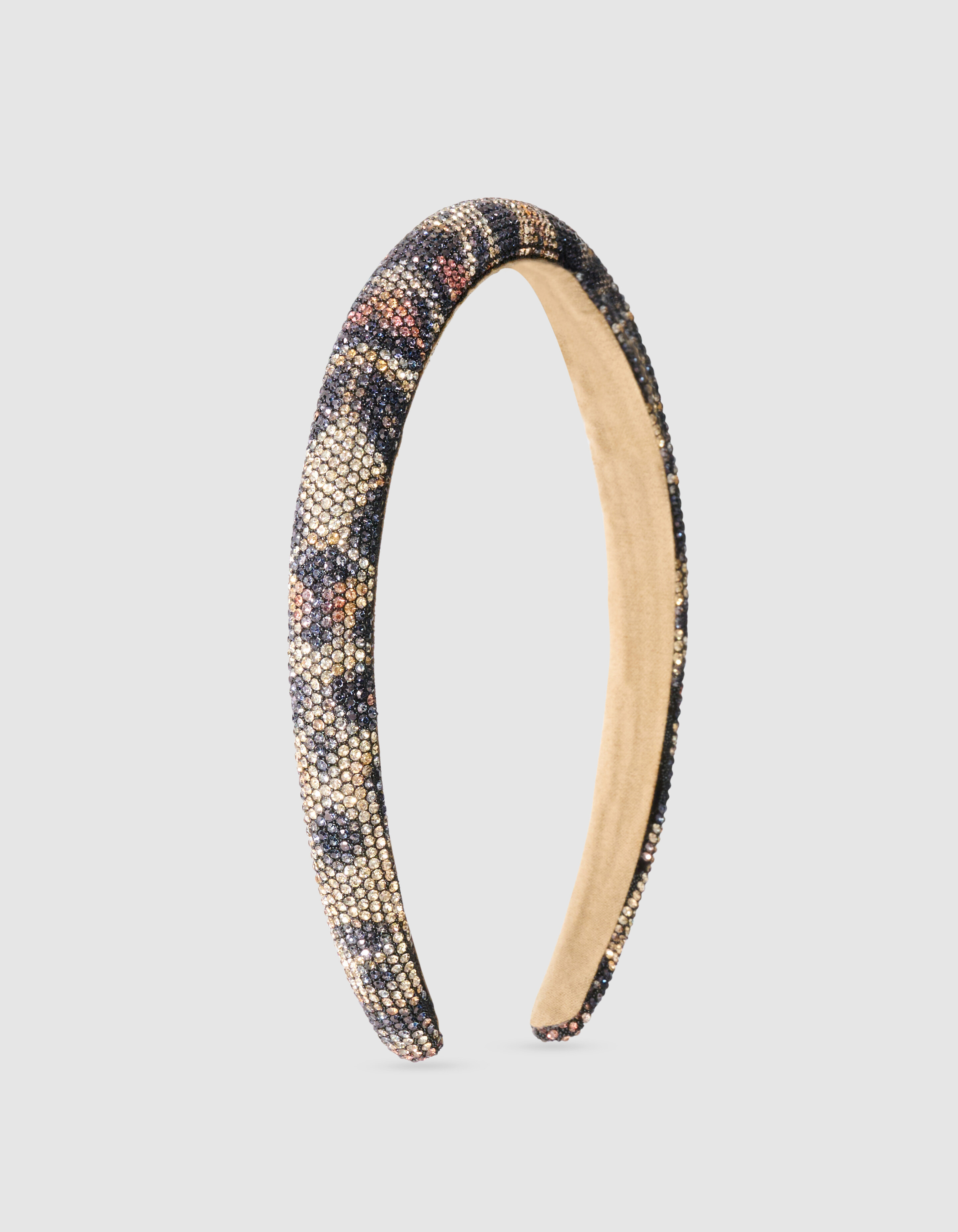 Strass Leopard Haarband Braun SHOEBY ACCESSOIRES