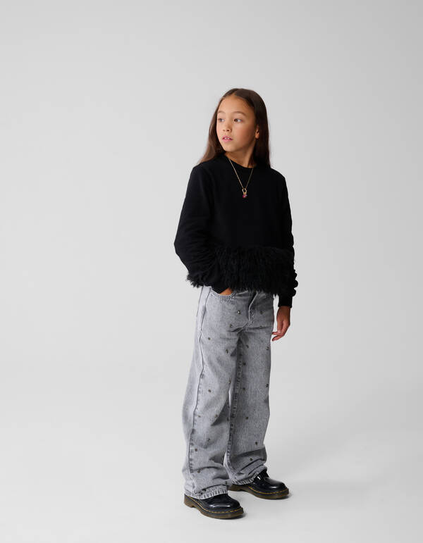 Federpullover Schwarz SHOEBY GIRLS