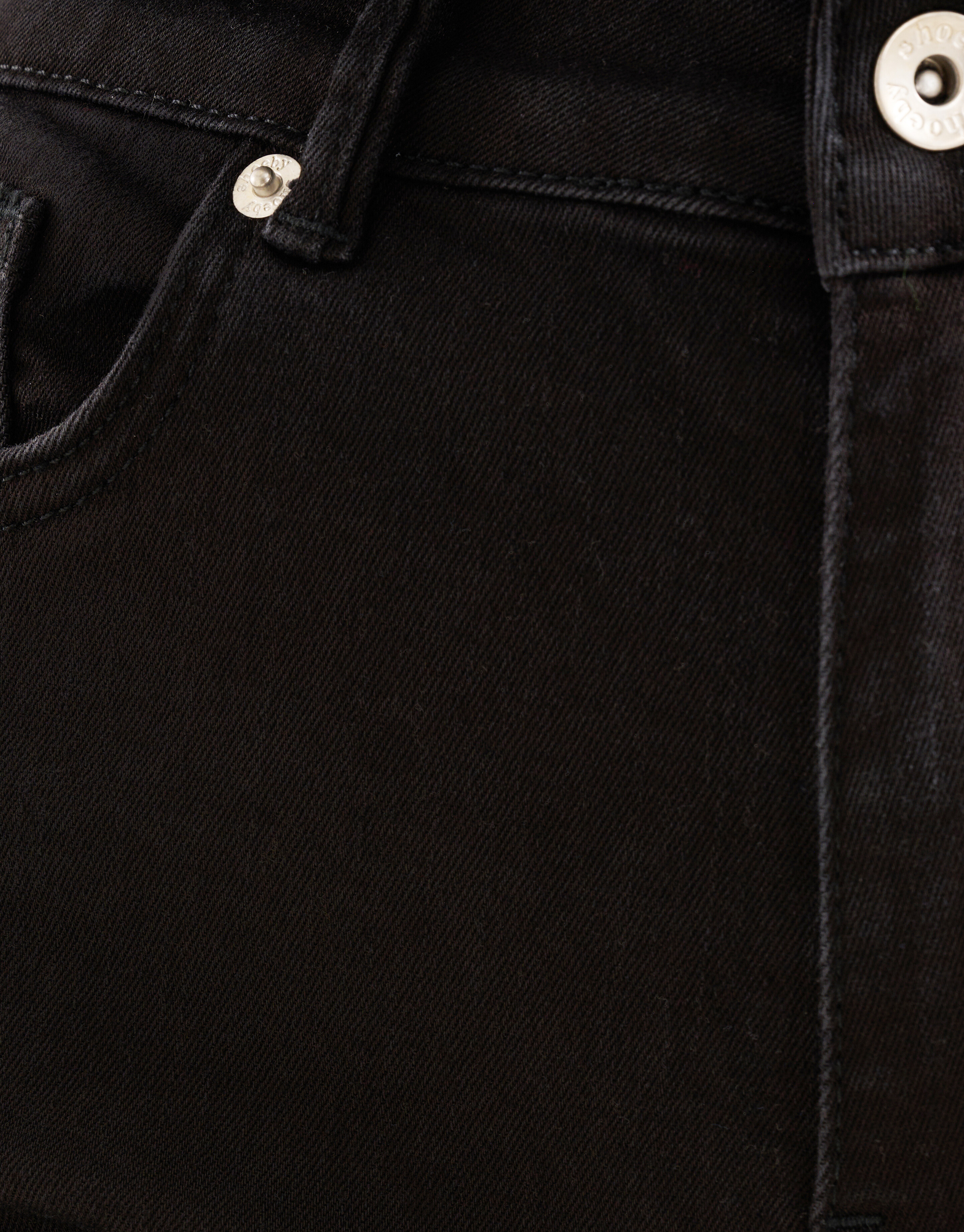 Ausgestellte, gespülte Denim-Jeans Schwarz SHOEBY WOMEN