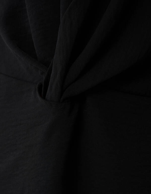 Twist-Top mit Knöpfen Schwarz SHOEBY WOMEN