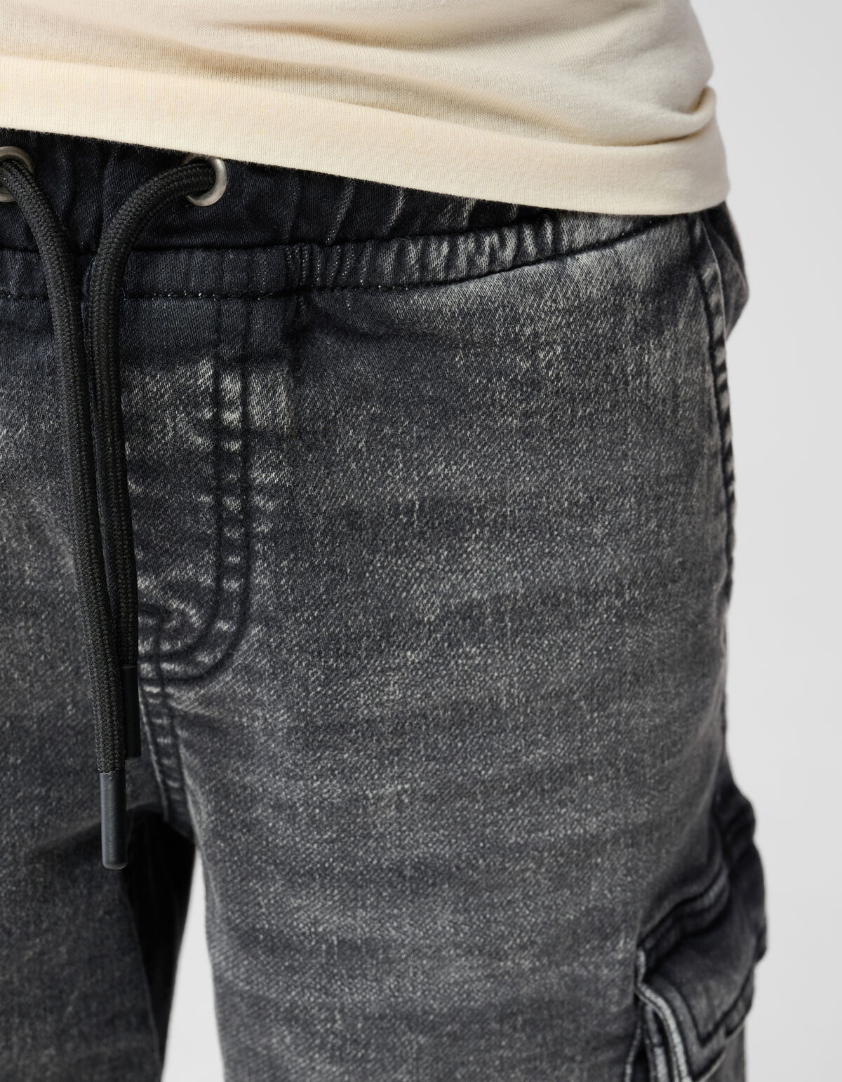 Denim Cargo Short Dunkelgrau SHOEBY BOYS