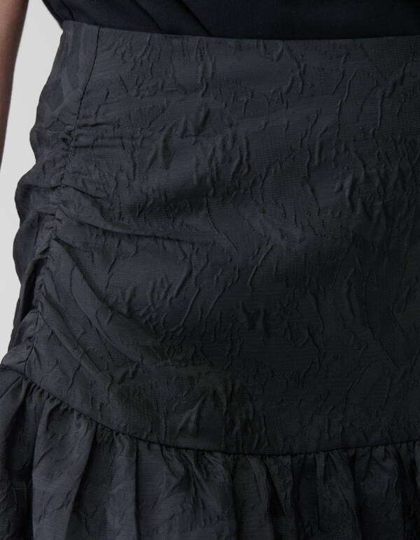 Jacquard-Minirock Schwarz SHOEBY WOMEN