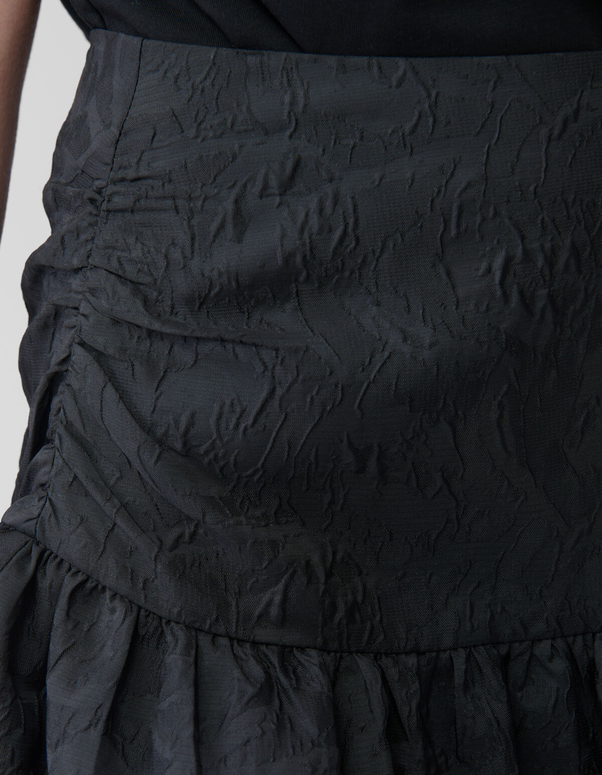 Jacquard-Minirock Schwarz SHOEBY WOMEN