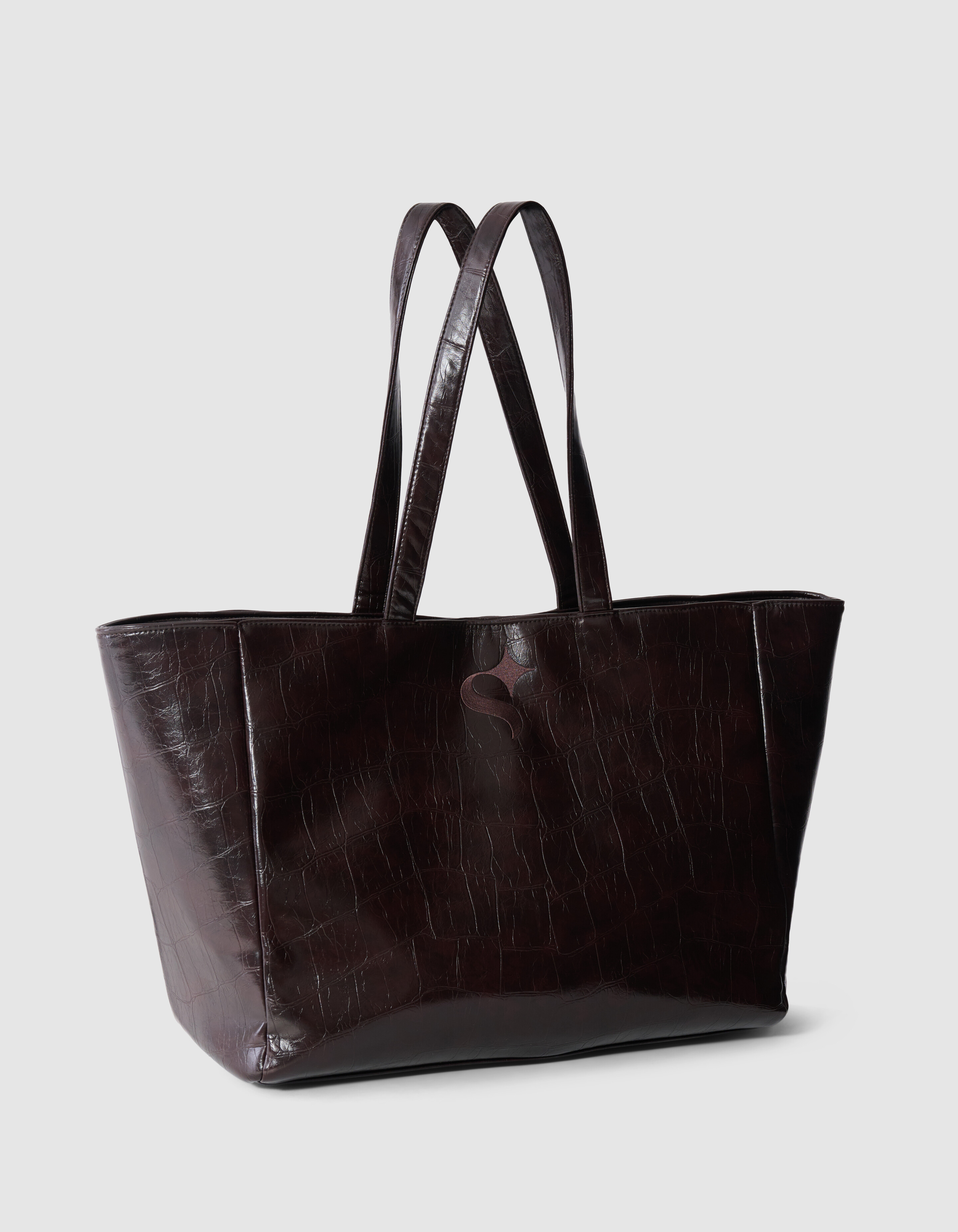 Croco Logo Shopper Schwarz SHOEBY ACCESSOIRES