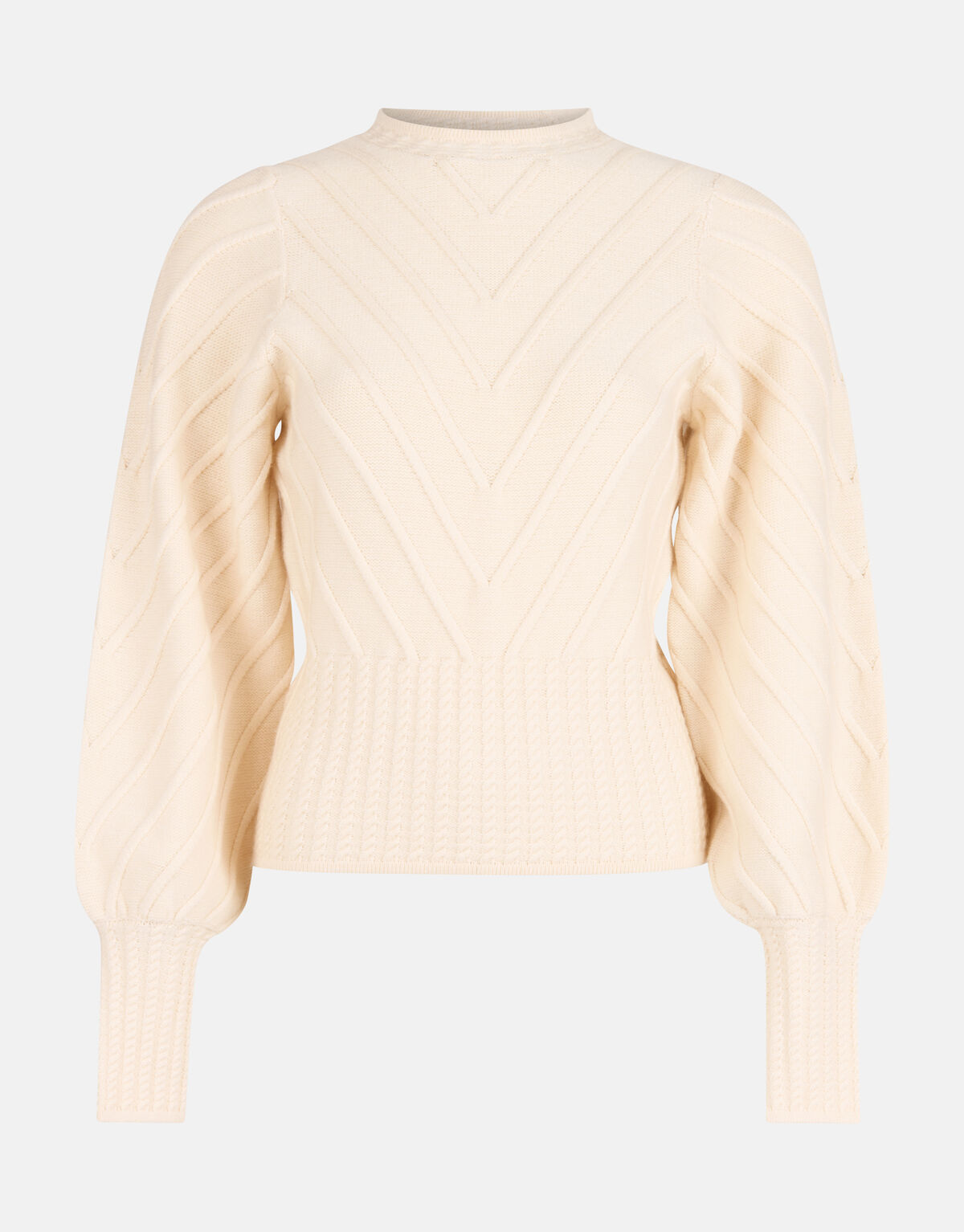 Diagonaler Pullover Off White SHOEBY WOMEN
