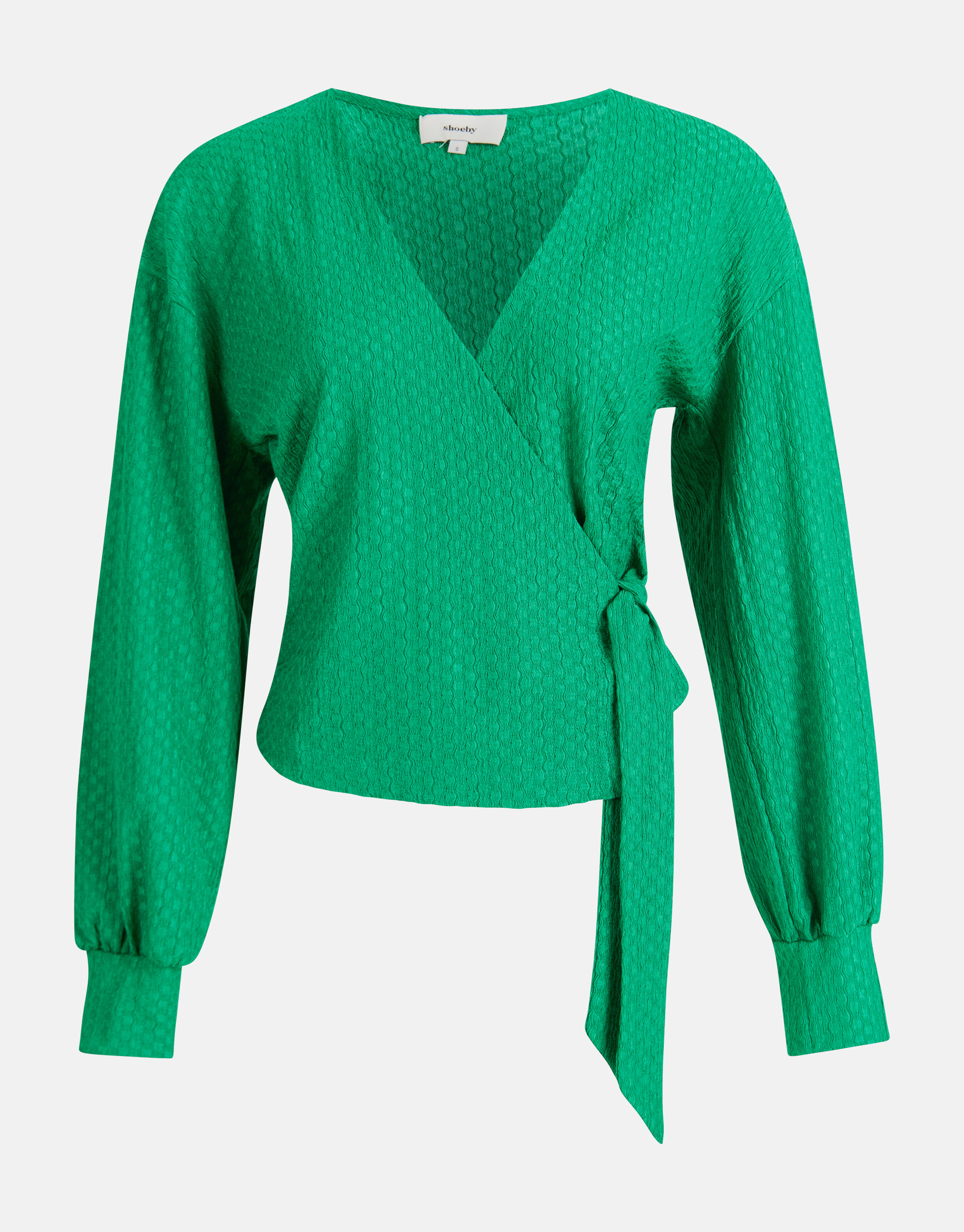 Crinkle Wrap Top Grün SHOEBY WOMEN