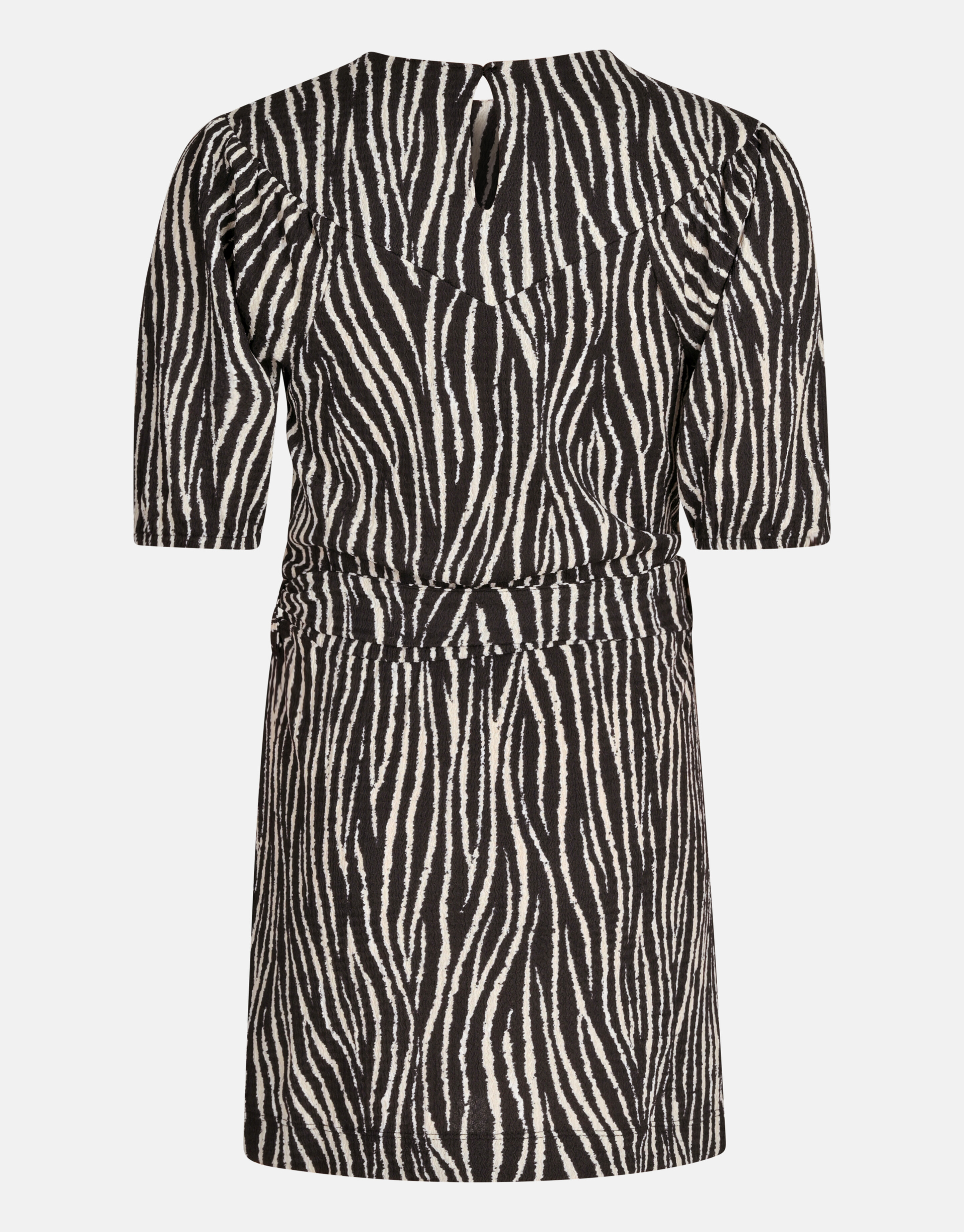 Zebra-Crinkle-Kleid Schwarz/Weiß SHOEBY GIRLS