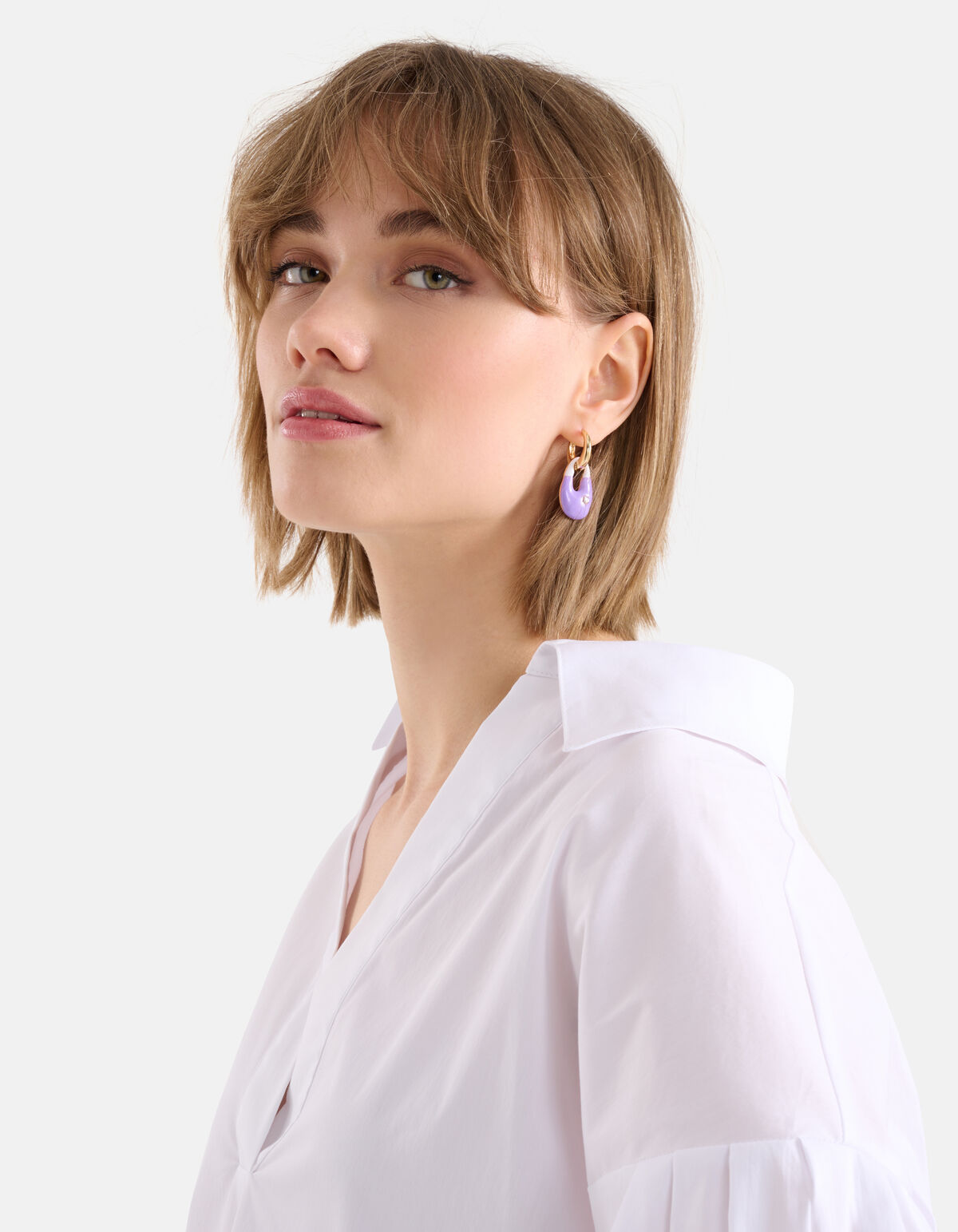 Muschel-Ohrringe Lila SHOEBY ACCESSOIRES