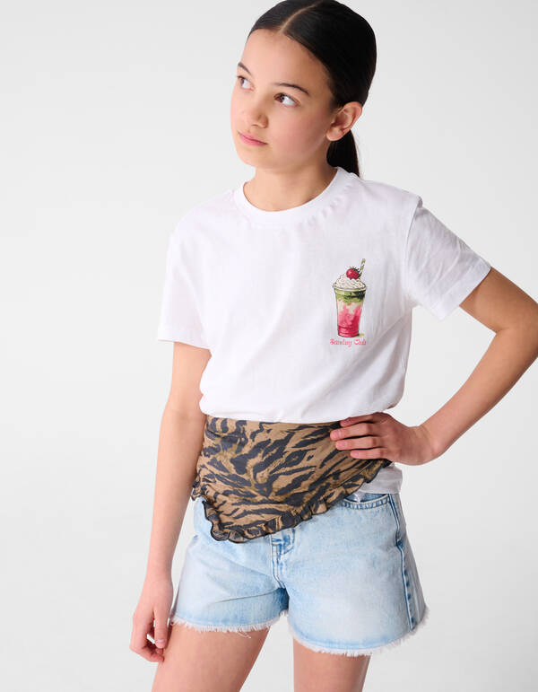 Matcha Artwork T-Shirt Wei&szlig; SHOEBY GIRLS