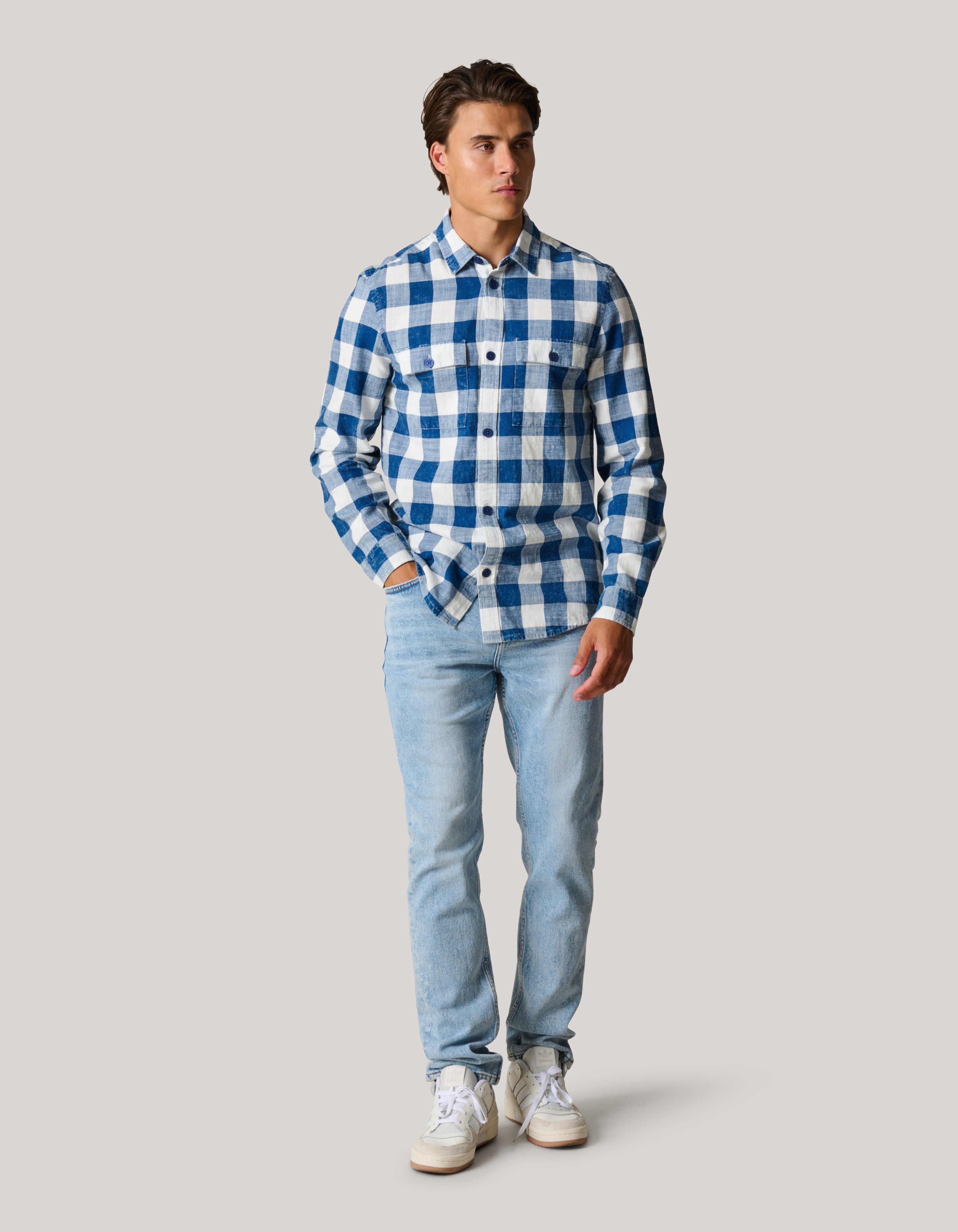Kariertes Hemd Blau SHOEBY MEN