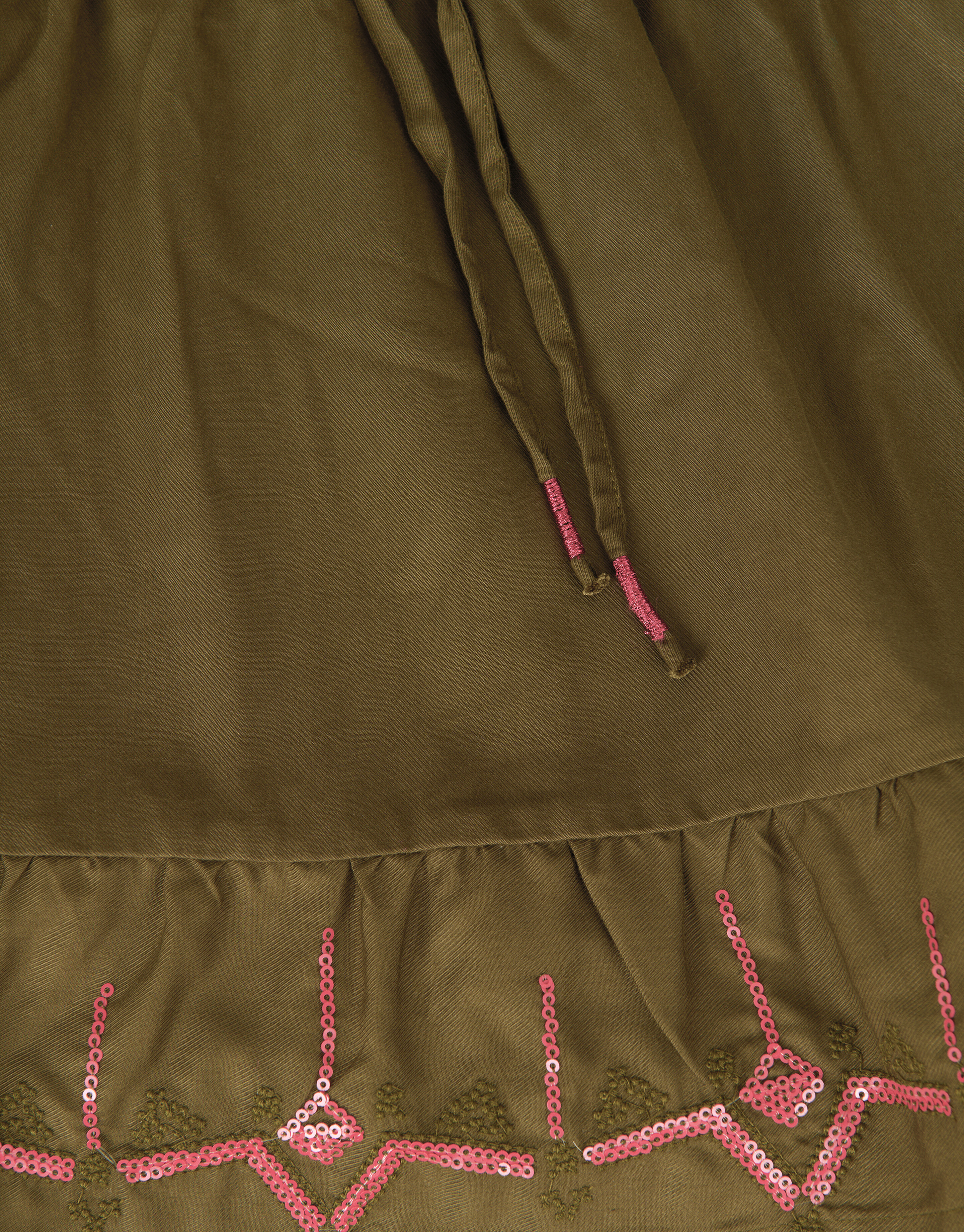 Kleid mit Strasssteinen Dunkelgrün SHOEBY GIRLS