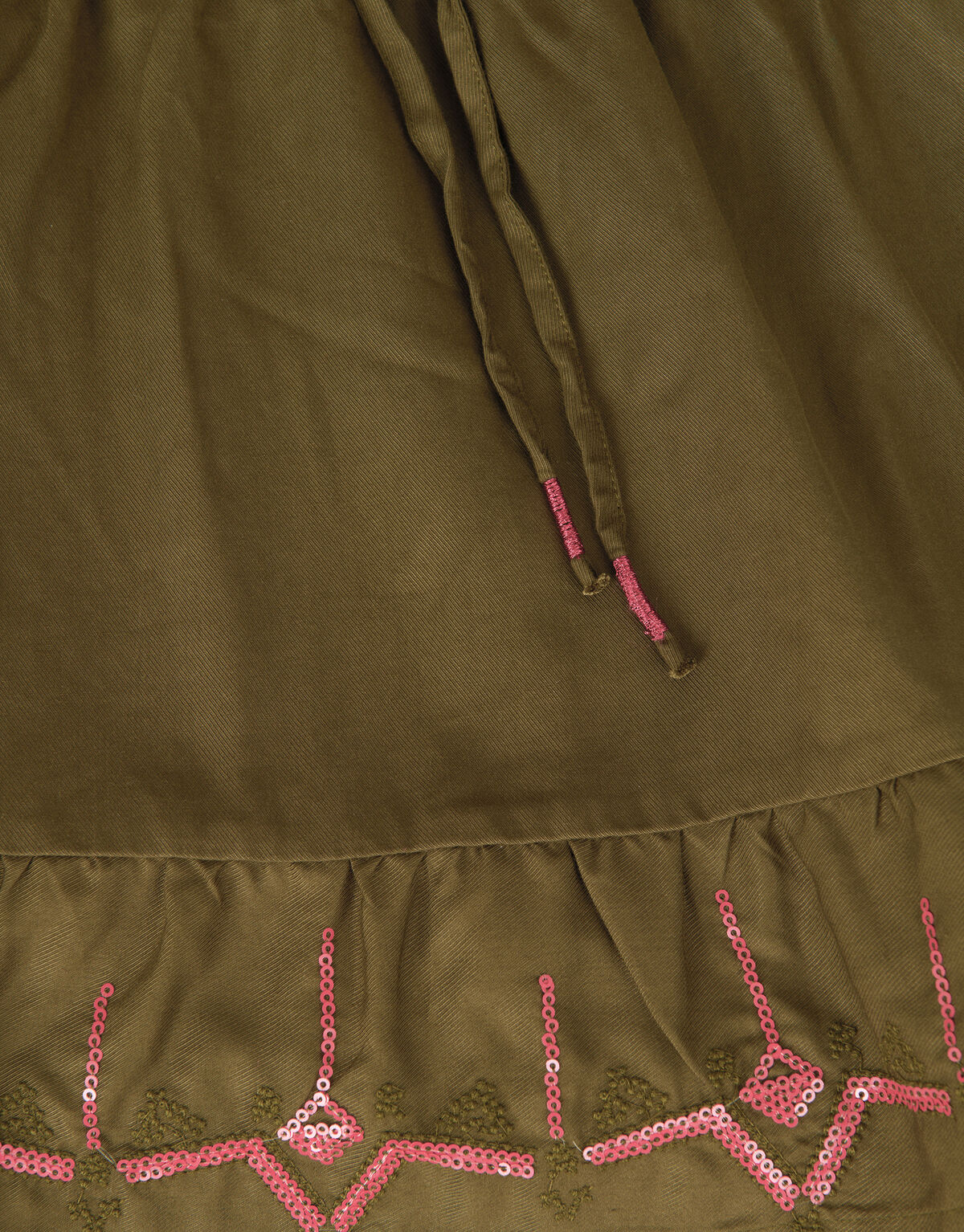 Kleid mit Strasssteinen Dunkelgrün SHOEBY GIRLS