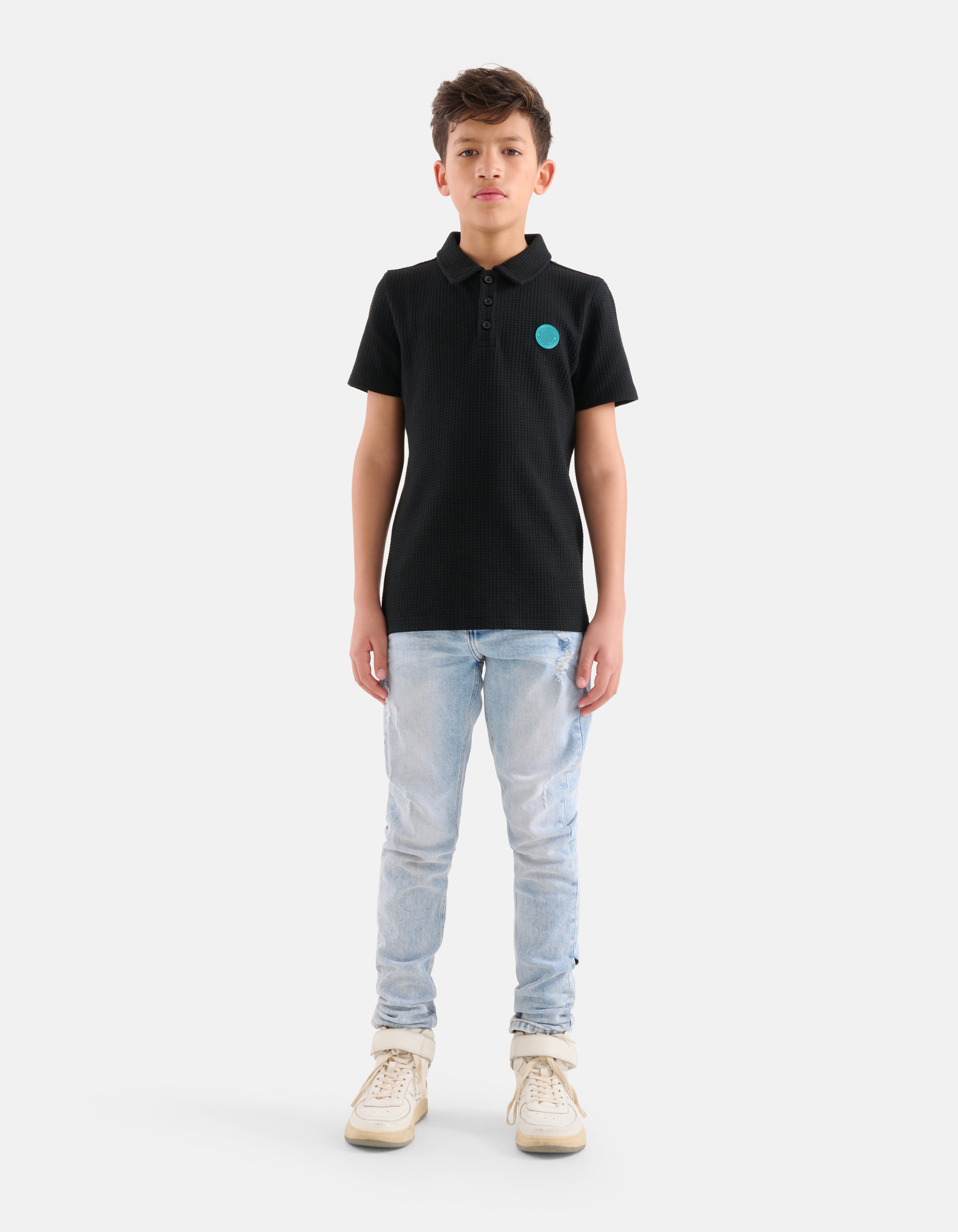 Struktur Polo Schwarz SHOEBY BOYS