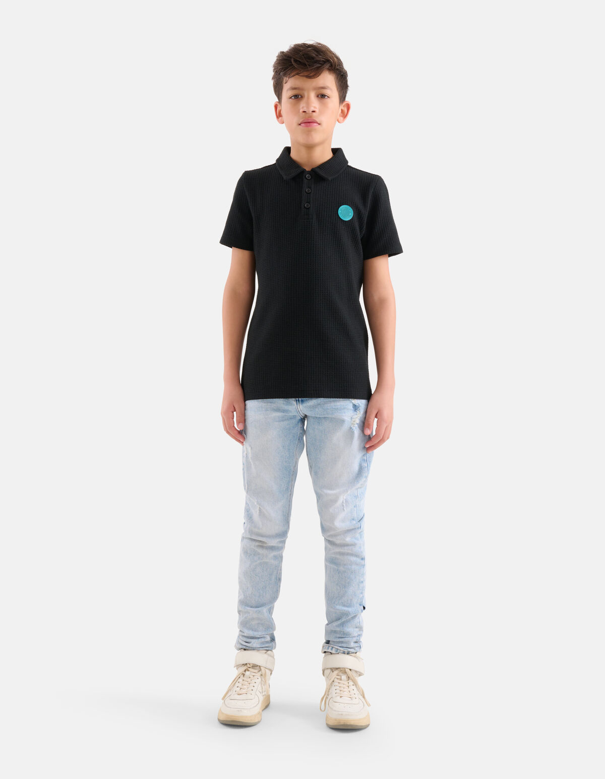 Struktur Polo Schwarz SHOEBY BOYS