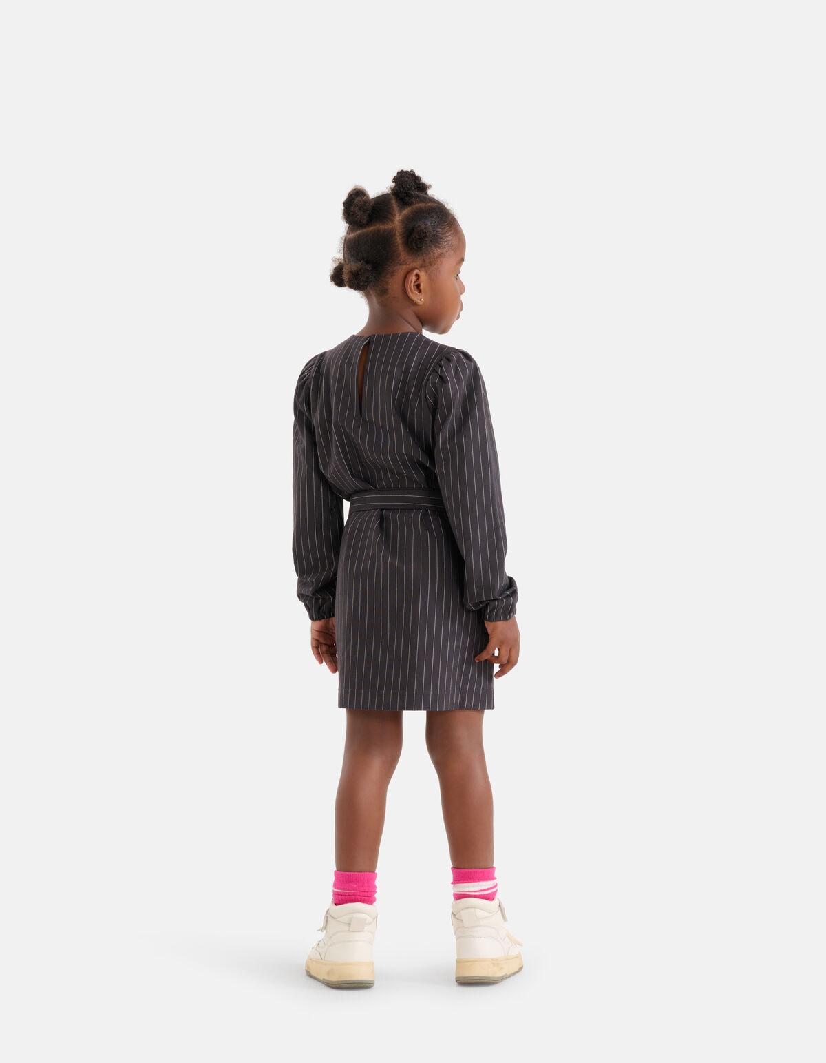 Pinstripe Jurk Donkergrijs SHOEBY GIRLS