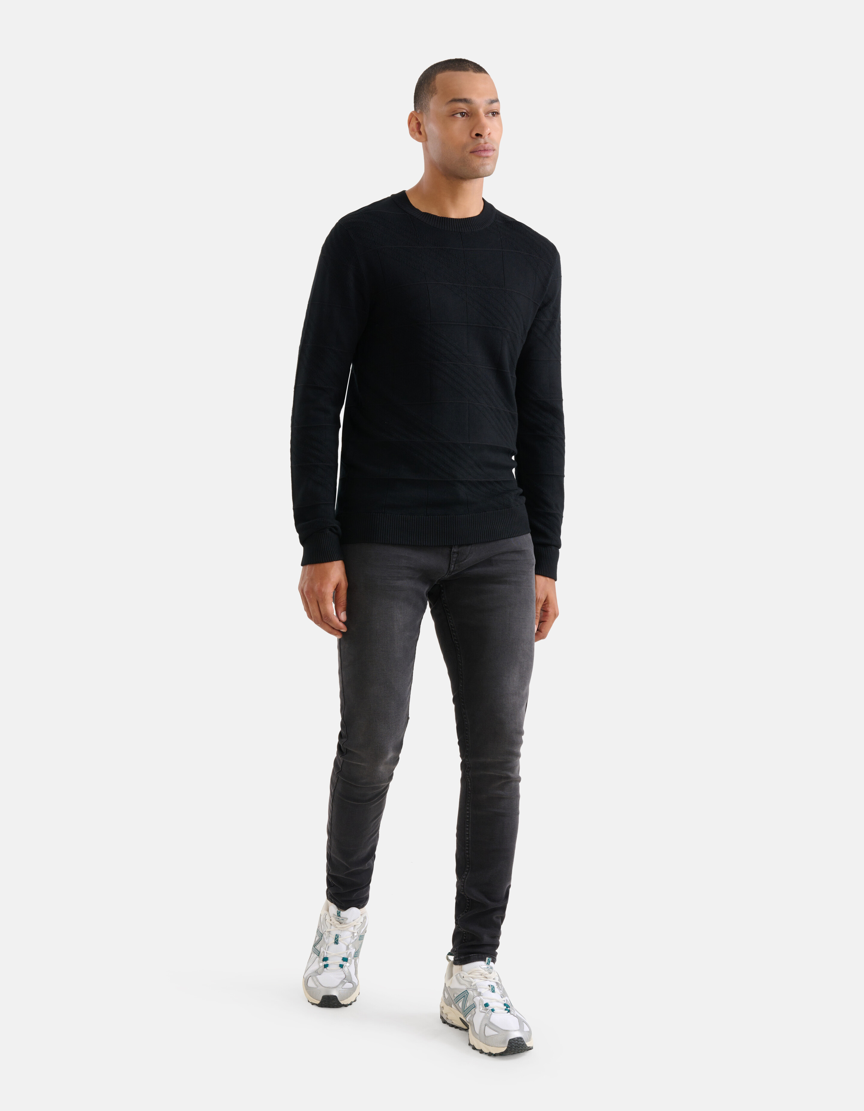 Diagonaler Pullover Schwarz SHOEBY MEN
