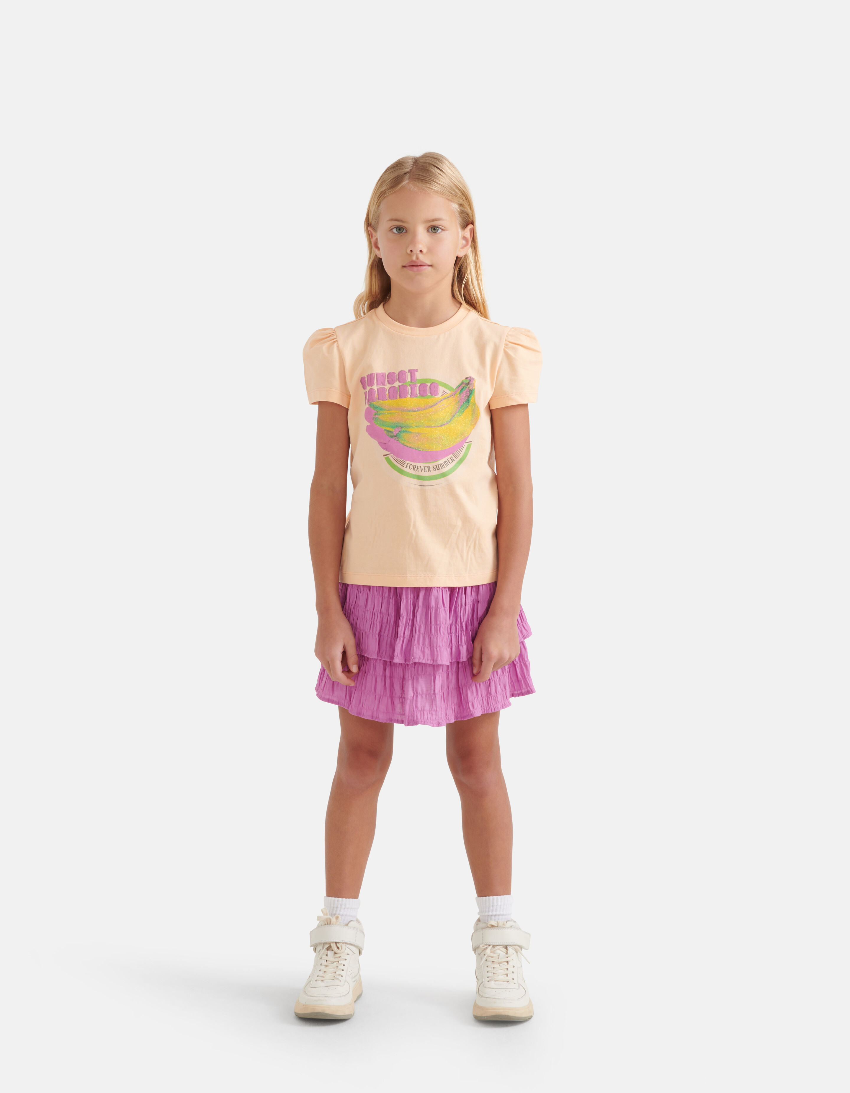 T-shirt mit Puffärmeln Hellorange SHOEBY GIRLS