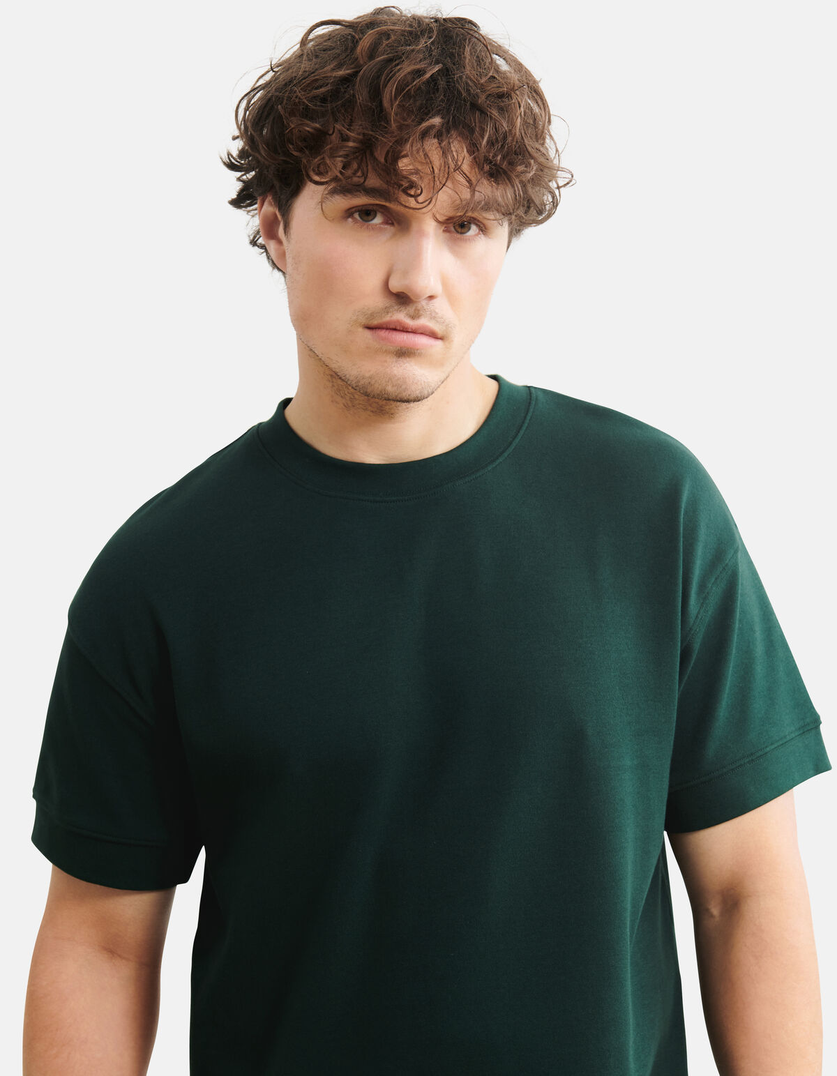 Relaxed Fit T-shirt Dunkelgrün SHOEBY MEN