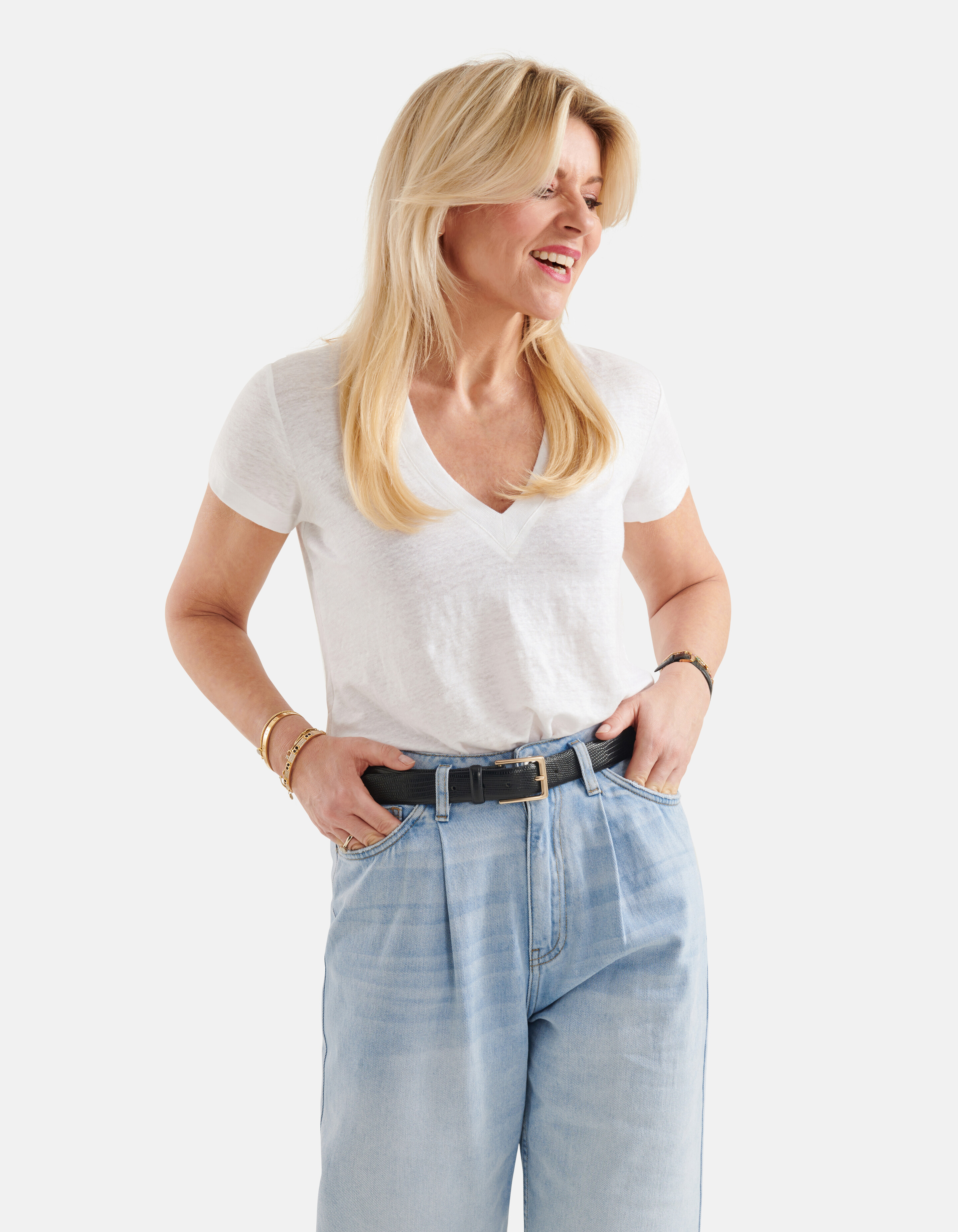 Leinen-T-Shirt Weiß von Lonneke SHOEBY WOMEN