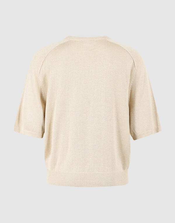 Kurzarm Glitzerpullover Sand SHOEBY WOMEN