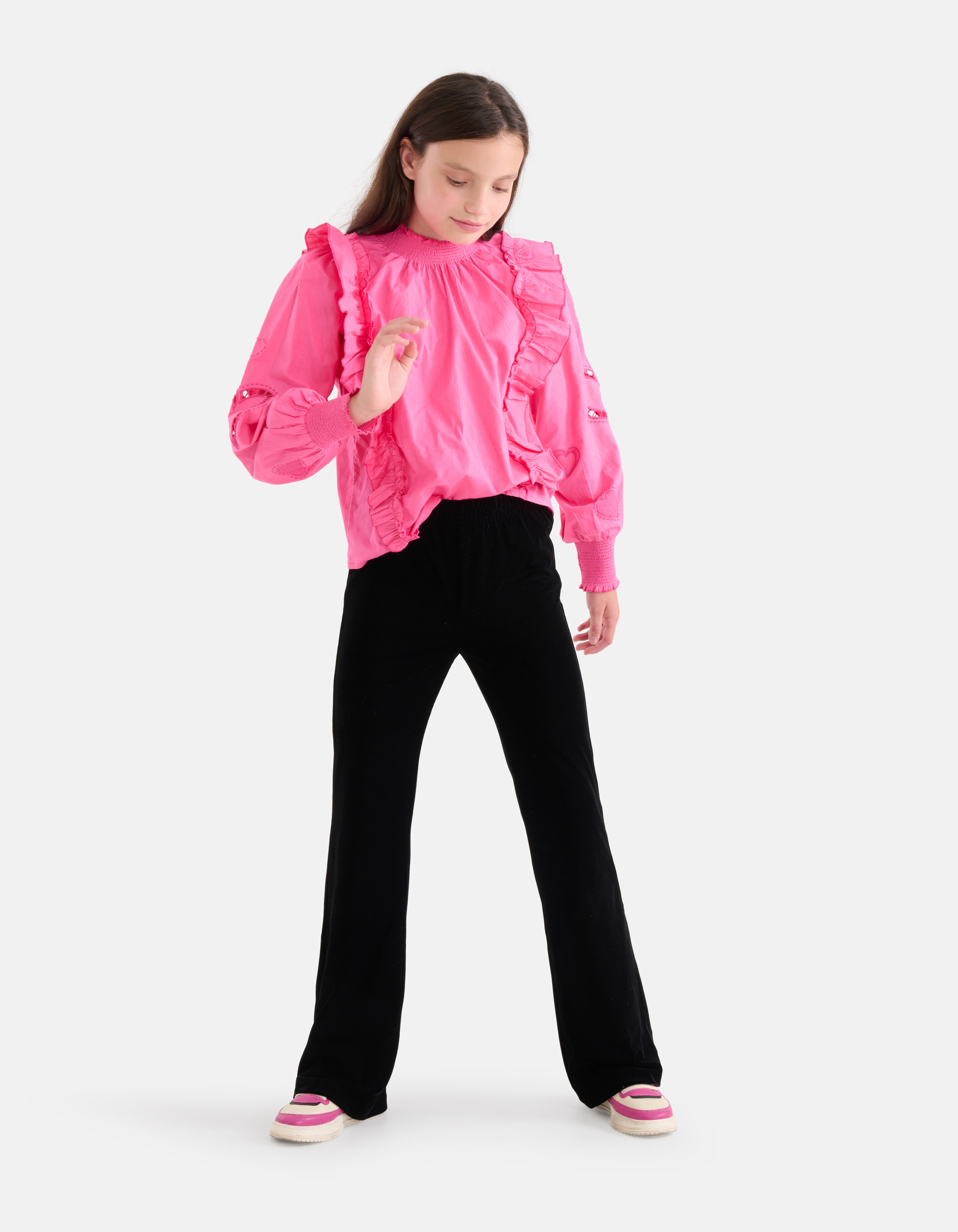 Schlaghose aus Samt Schwarz SHOEBY GIRLS