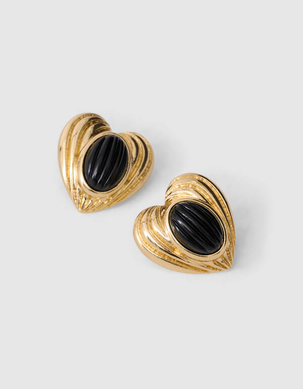 Vintage Herz Ohrringe Gold SHOEBY ACCESSOIRES