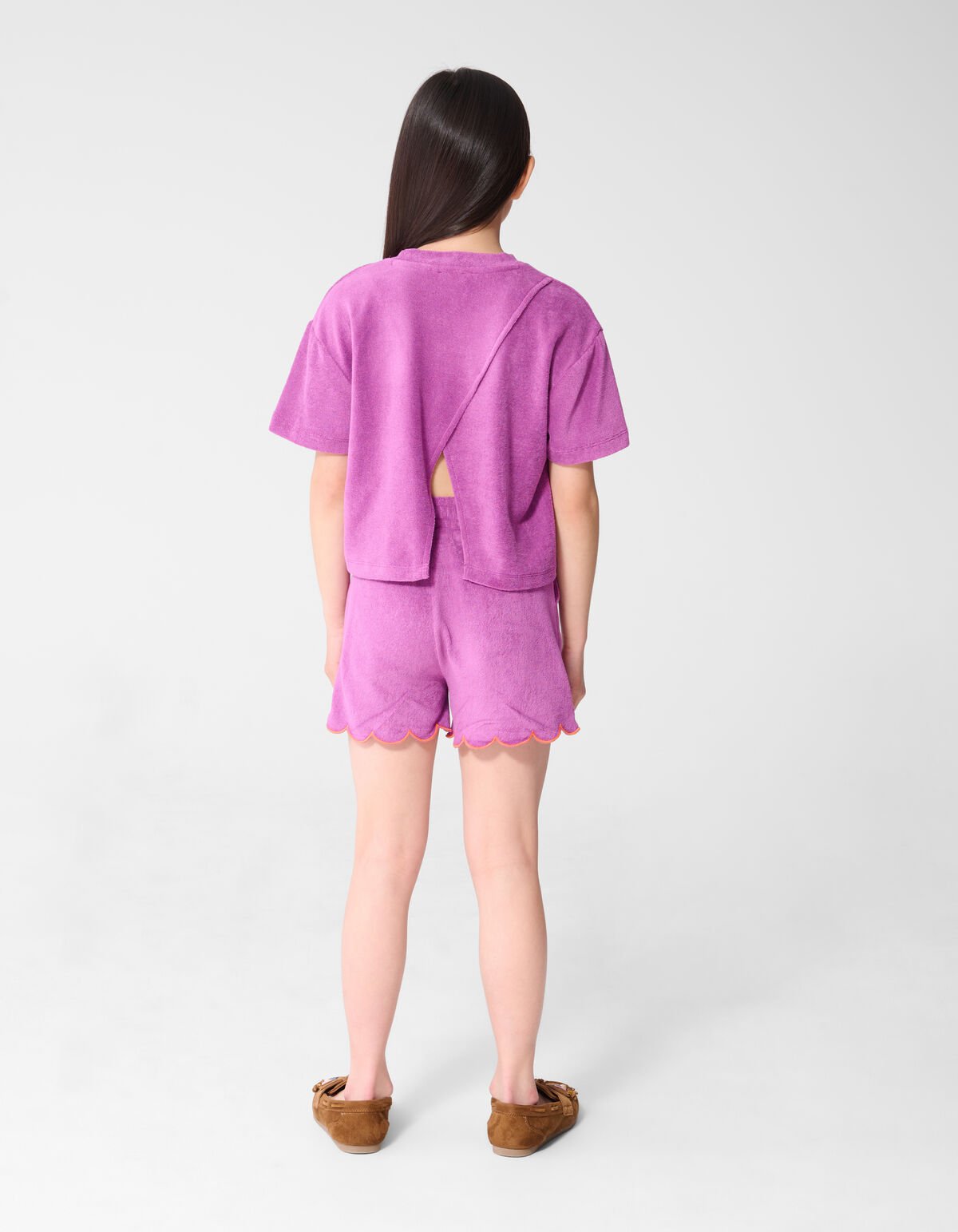 Frottee-Shorts mit Herzmotiv Lila SHOEBY GIRLS