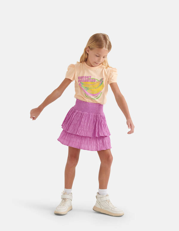 T-Shirt mit Puffärmeln Hellorange SHOEBY GIRLS